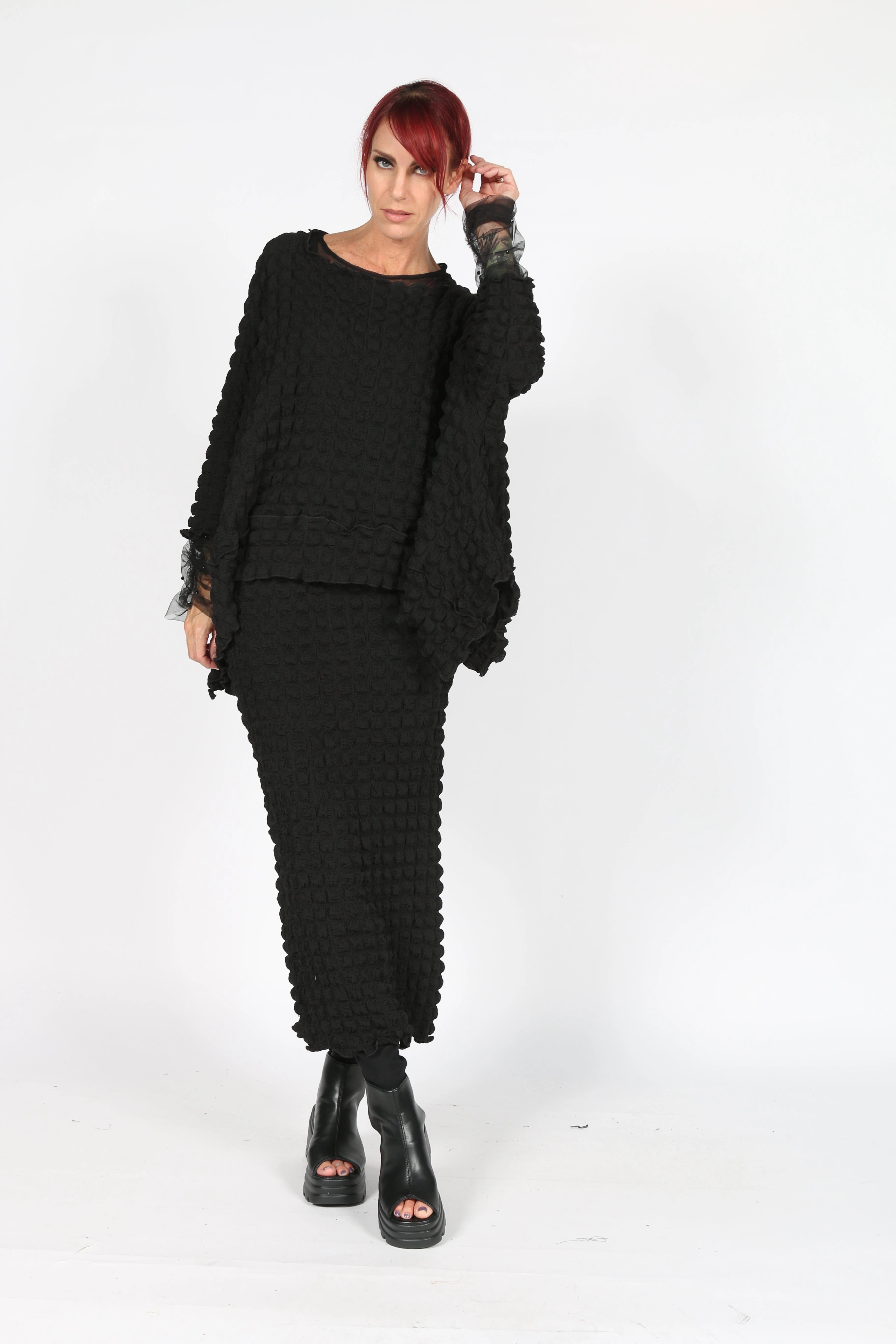 Pencil skirt High low hem quick dry