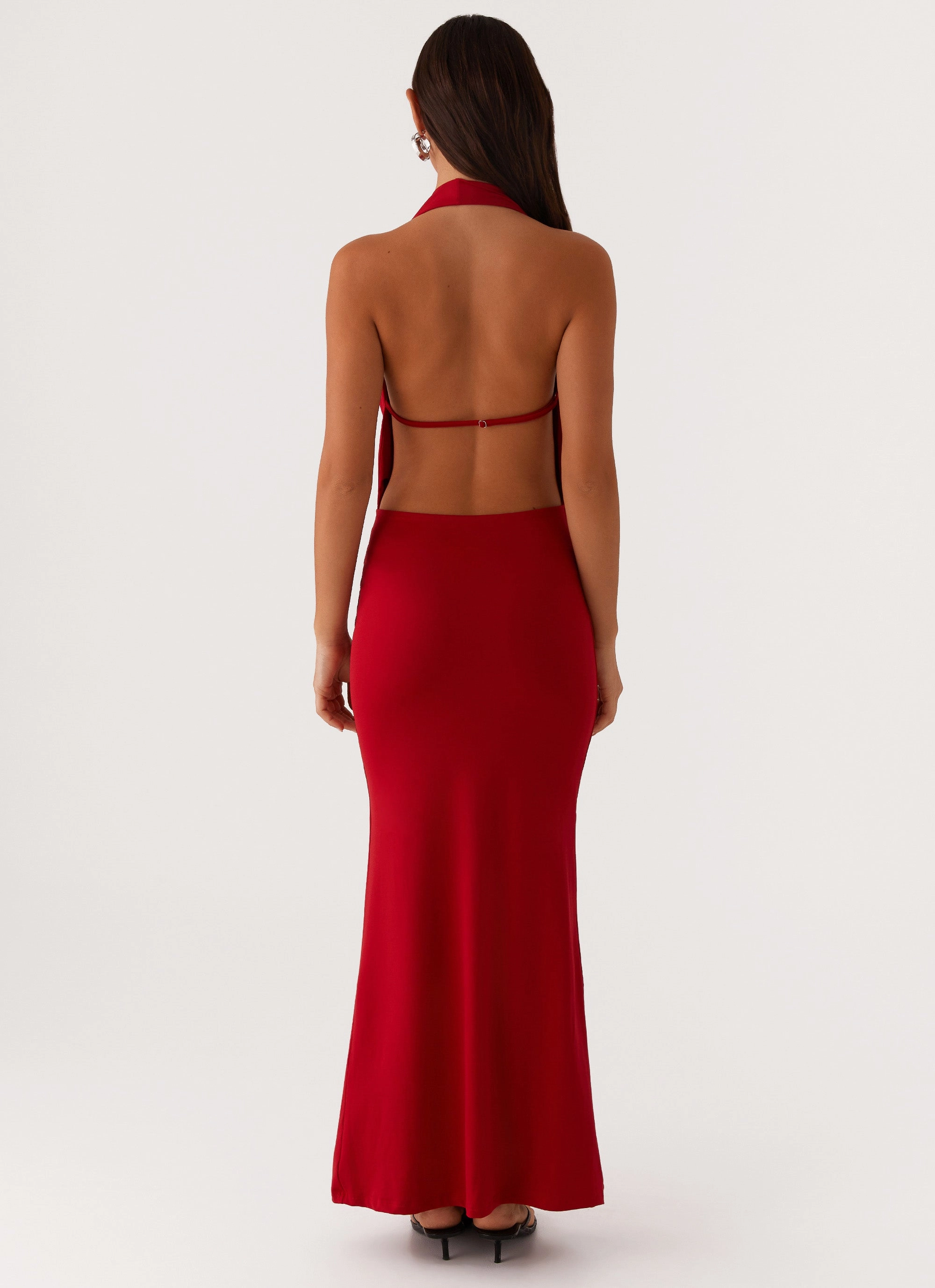 Dedicated Maxi Dress - Red Tiered-Skirt Clean Comfort