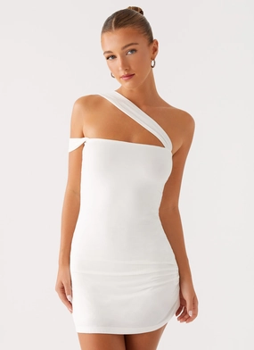 Smart and Chic Lena Ruched Mini Dress - Ivory