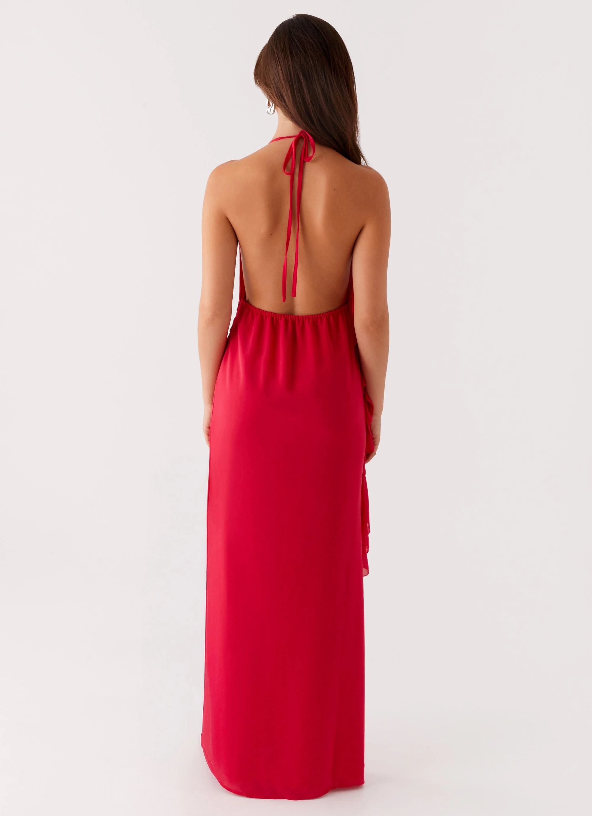 All-Season Wear Diedre Rose Strappy Maxi Dress - Raspberry