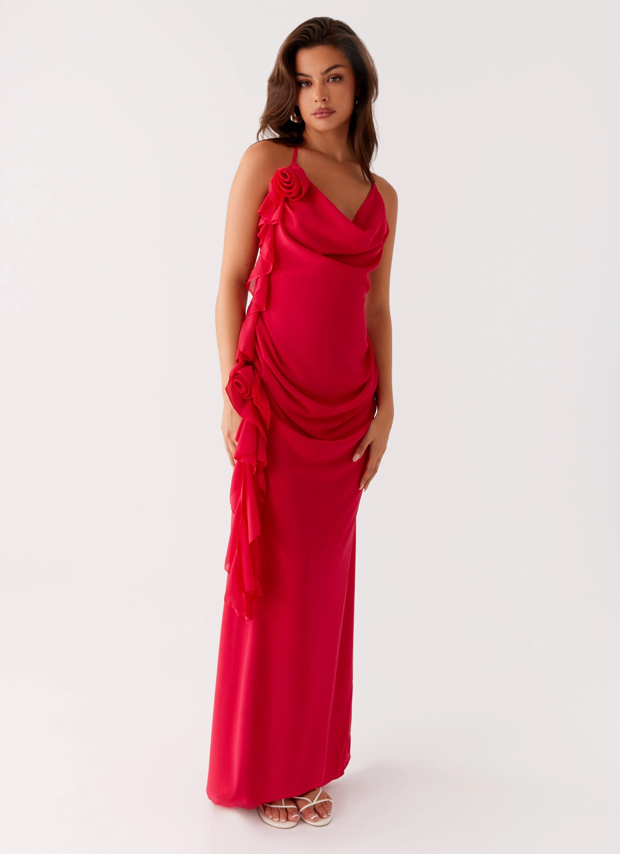 Rainy Day Diedre Rose Strappy Maxi Dress - Raspberry