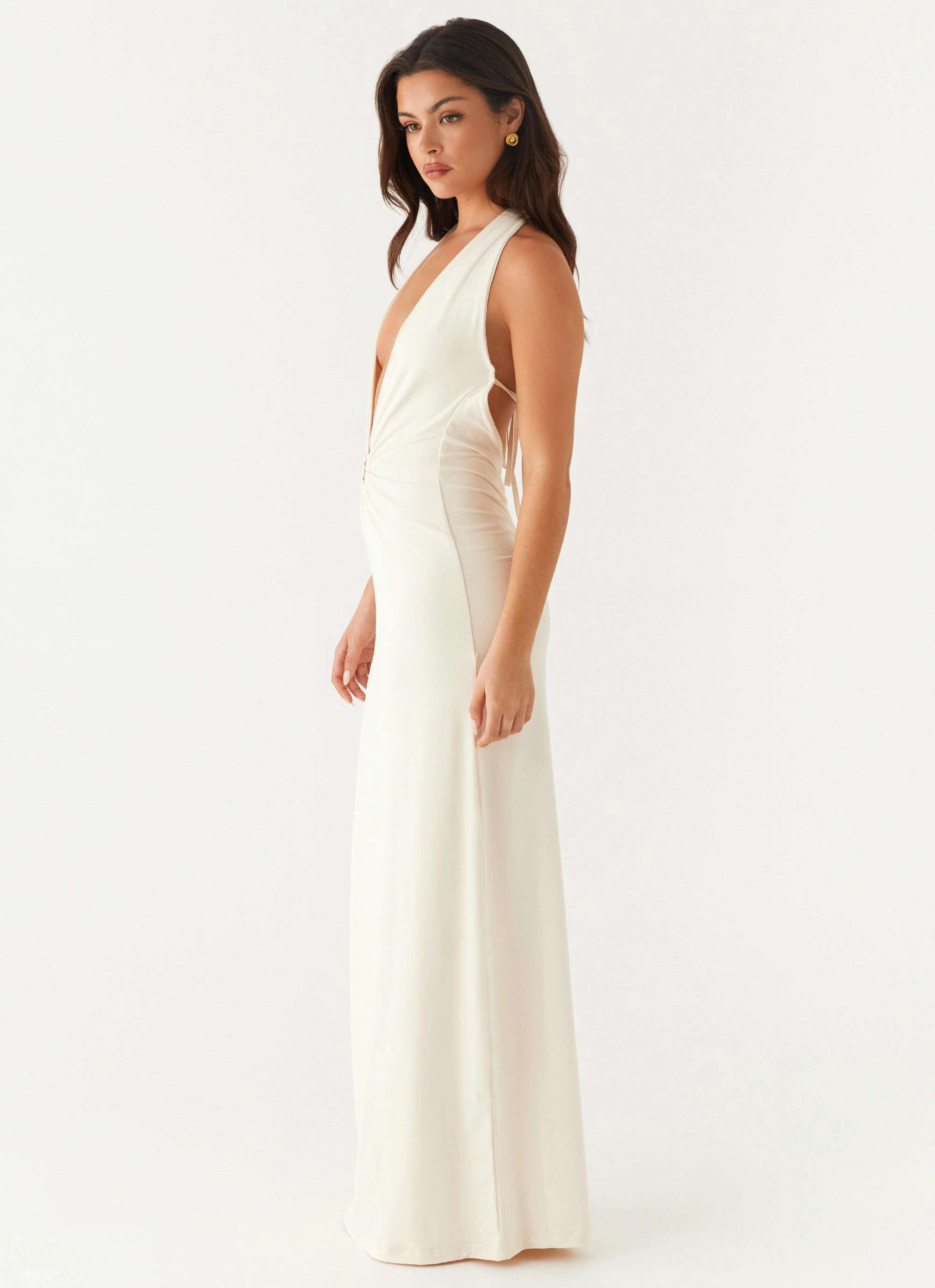 Smart Vibe Sheer Look Dominica Maxi Dress - Ivory