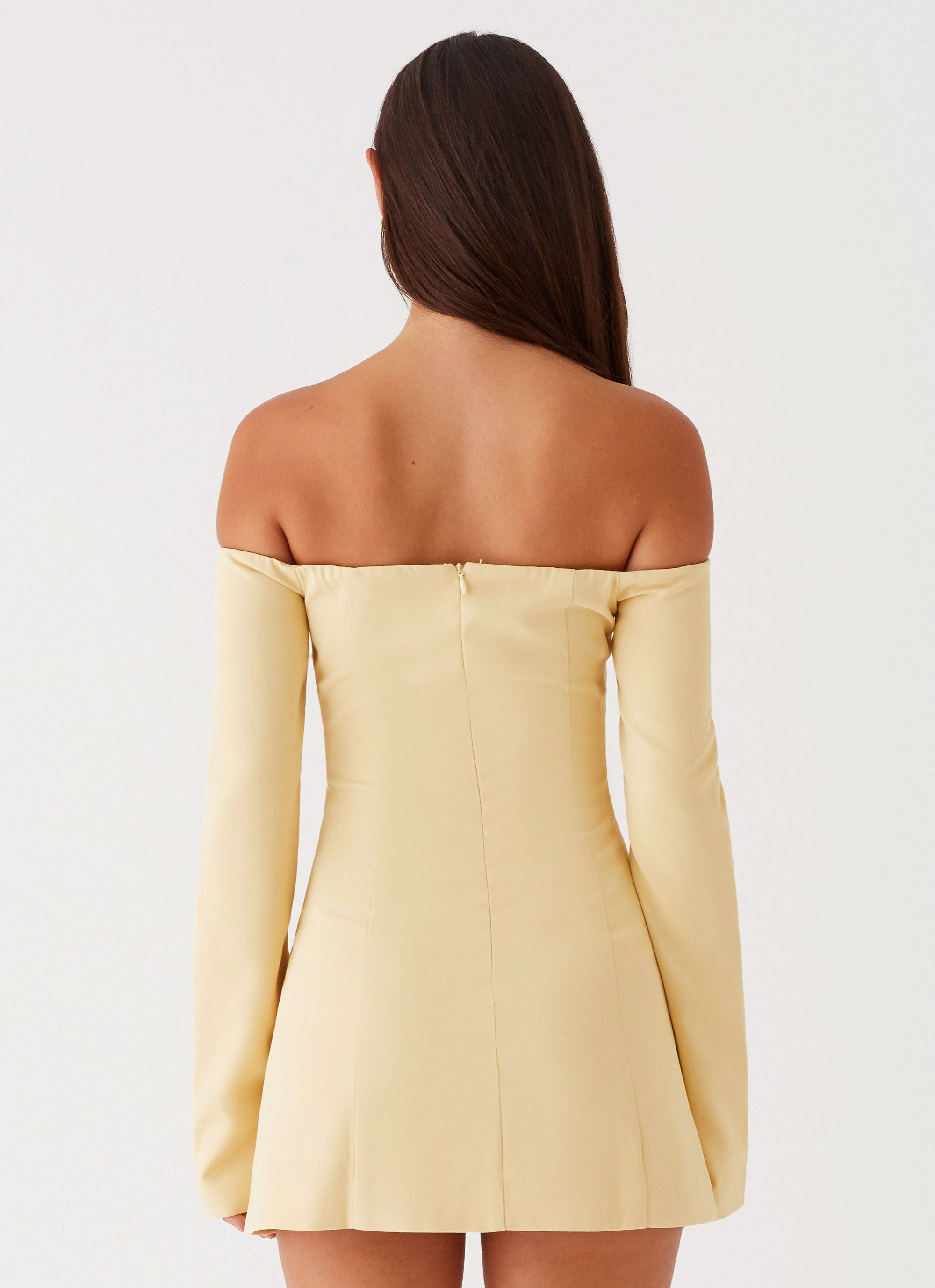 Dominique Blazer Mini Dress - Yellow Warm Soft
