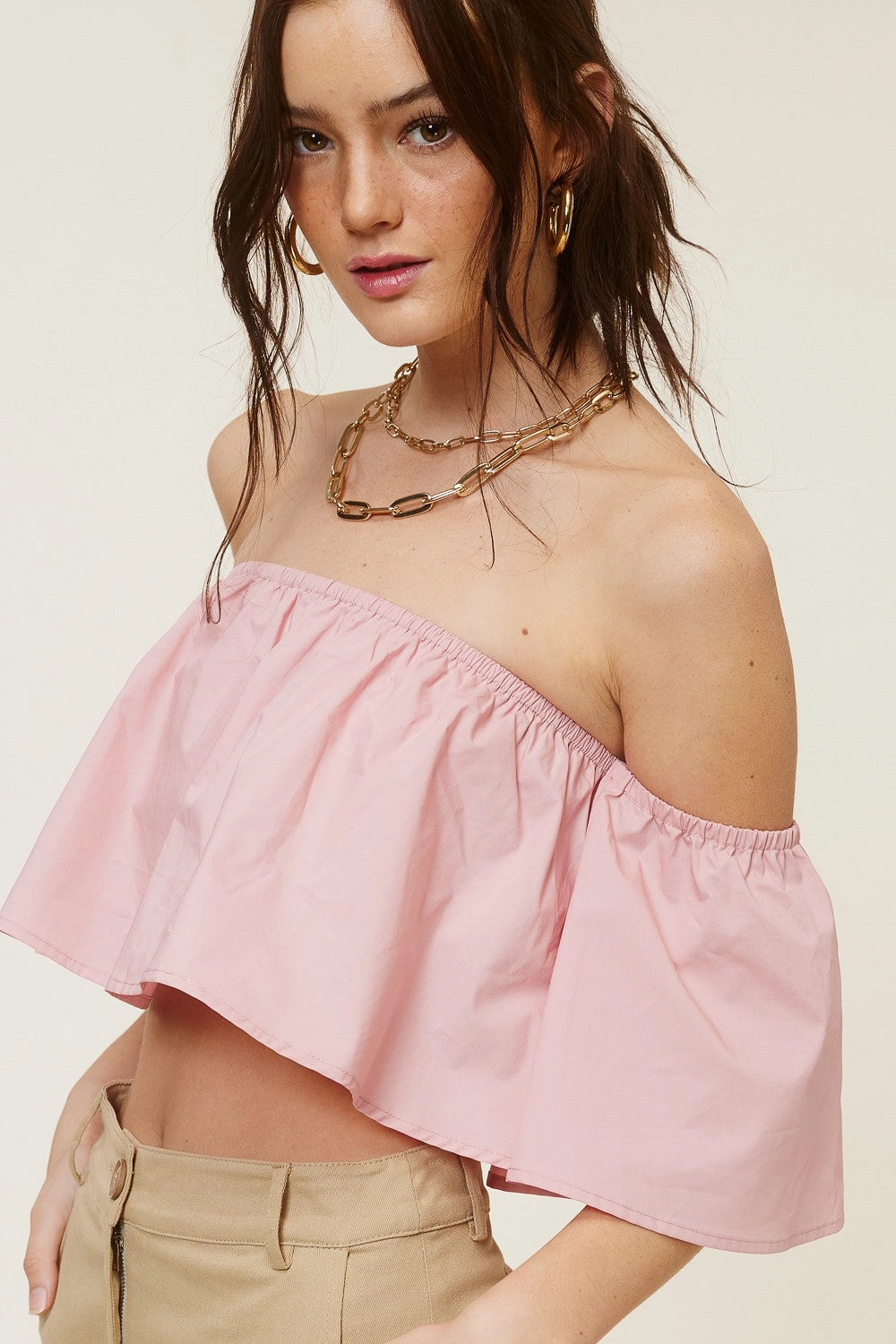 Luxe Crop Top TearResistant Blends Low Profile Zipper Closure