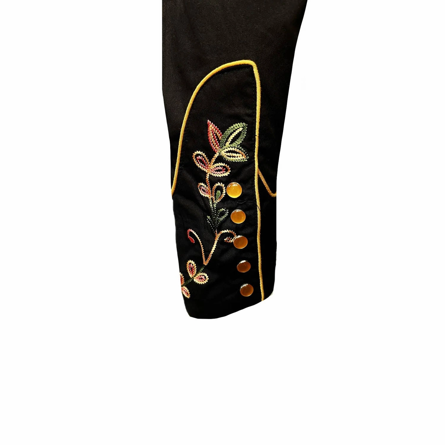 Rockmount Mens Vintage Variegated Floral Black 100% Cotton L/S Shirt Fashion Forward