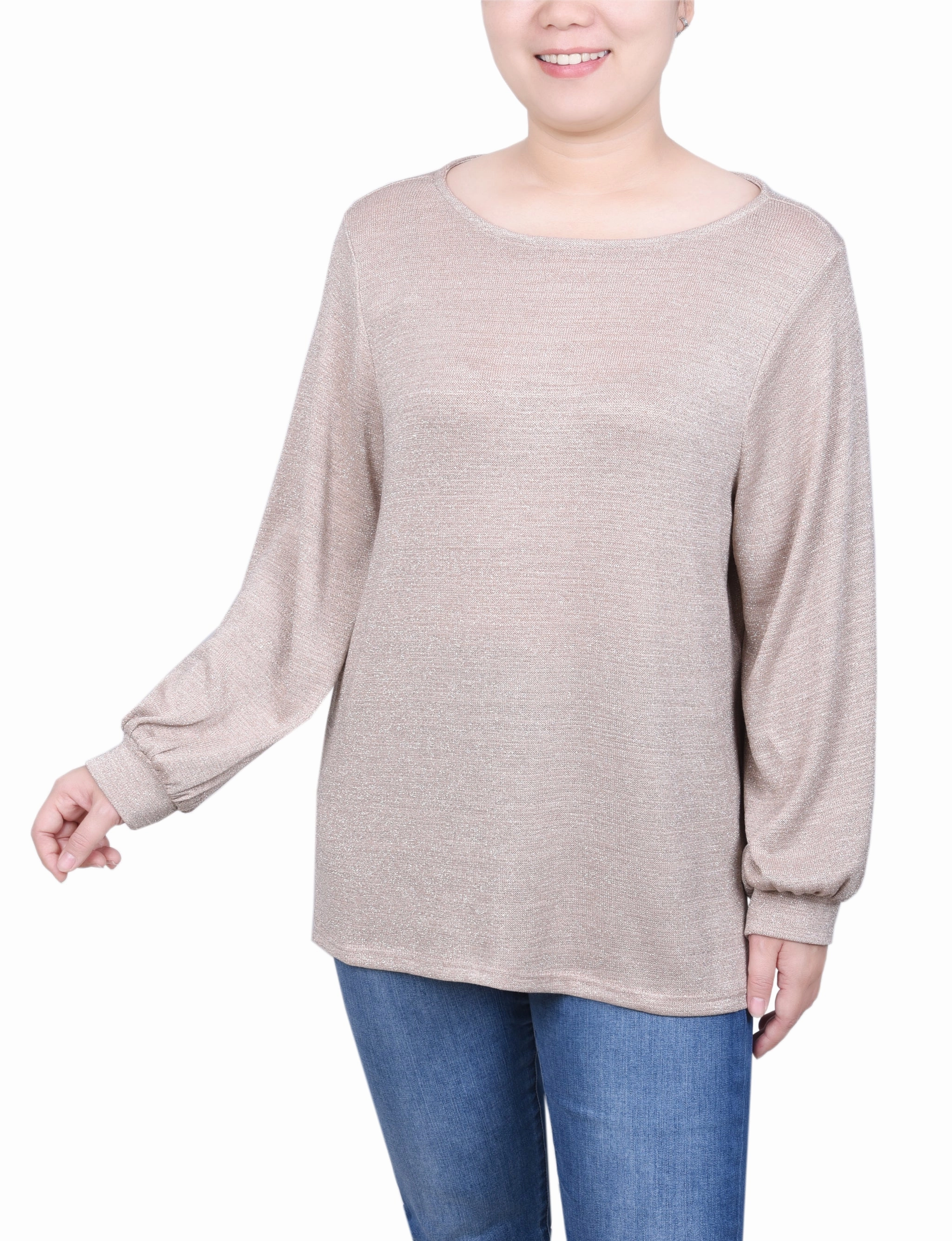 Long Sleeve Tunic Top Layered Collar