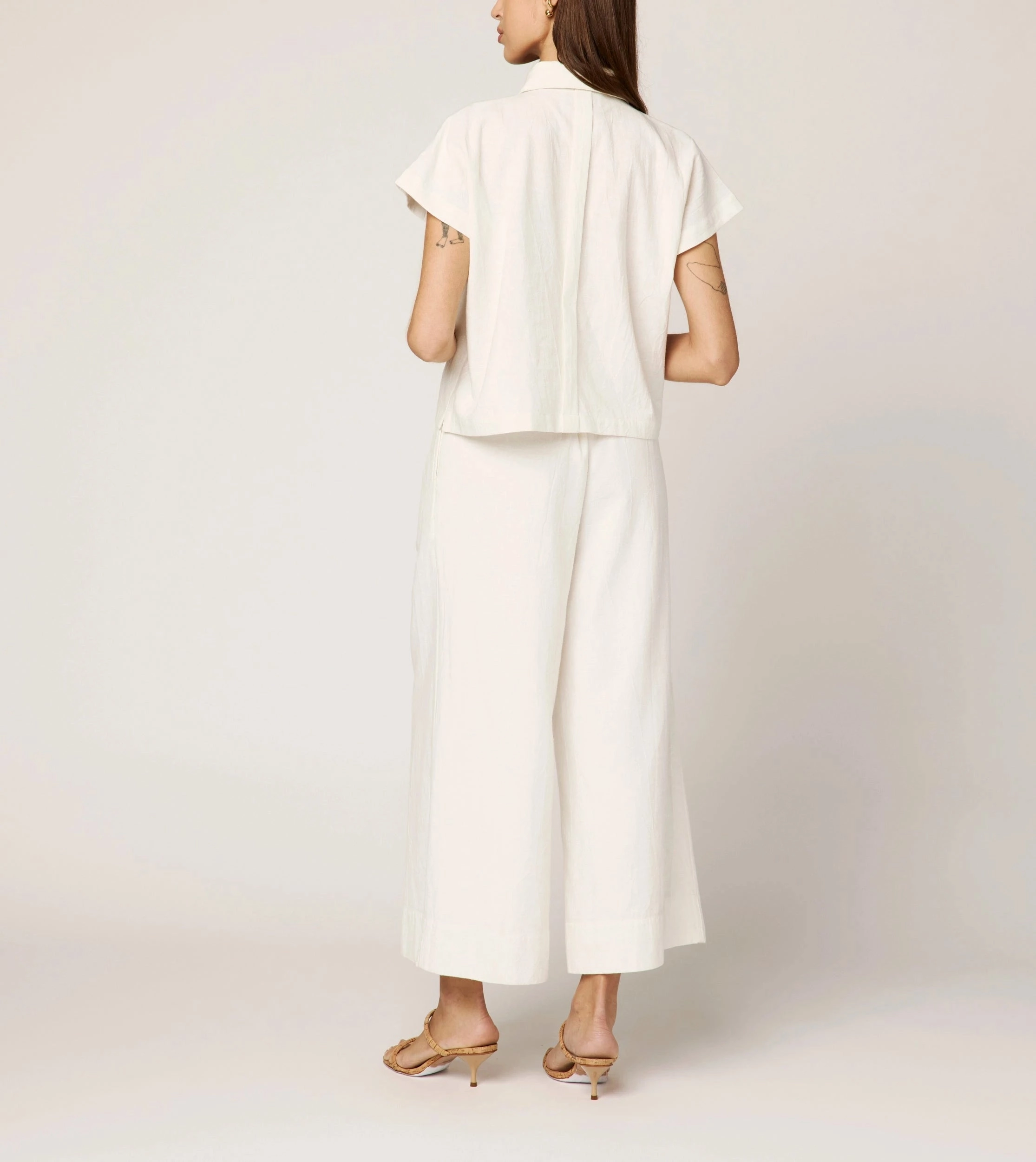 Kalora Blouse | Ivory Adjustable Hem Cuff