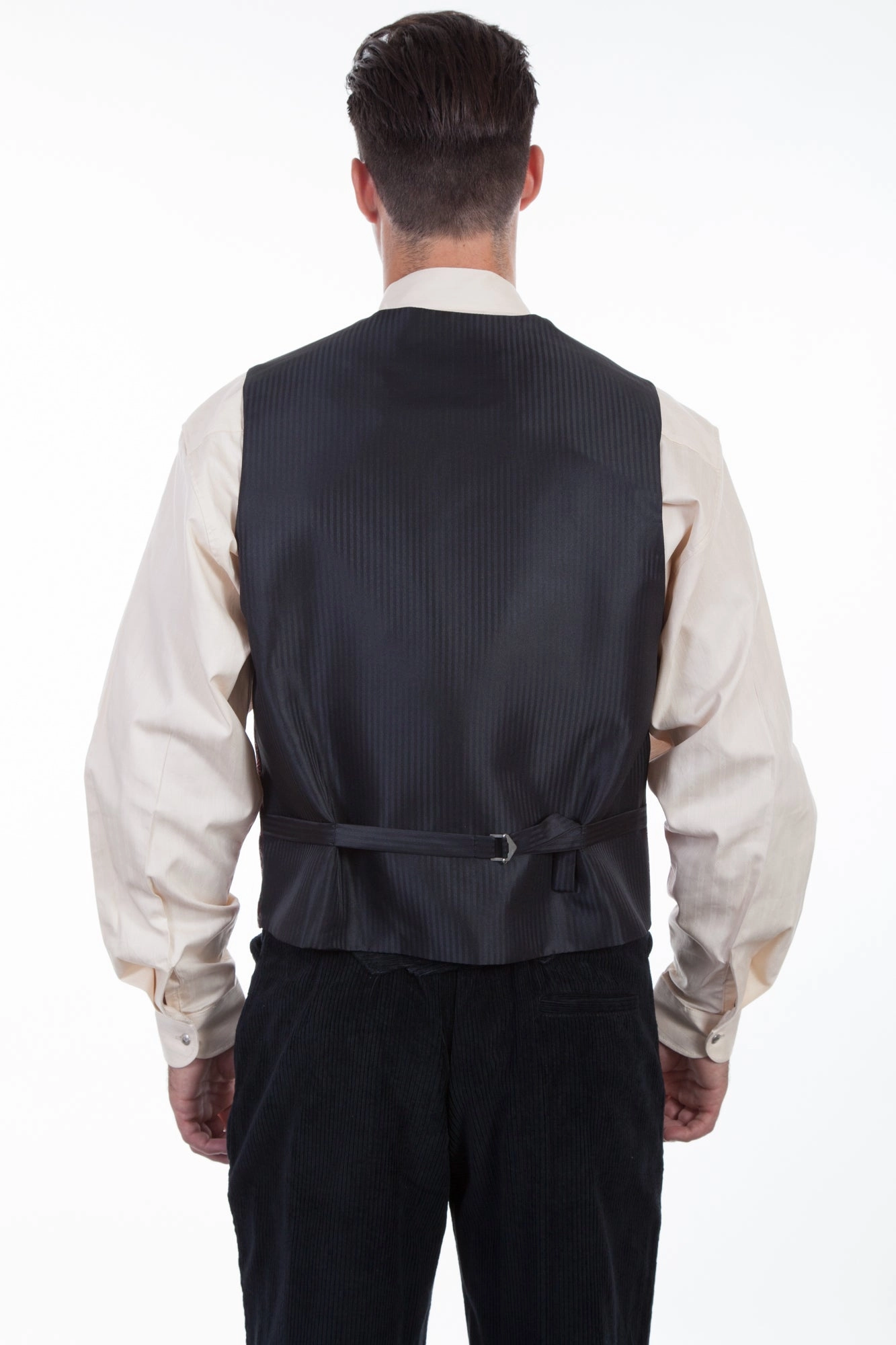 Scully Mens Burgundy Polyester Paisley Vest YKK Fasteners Stretchable Panels