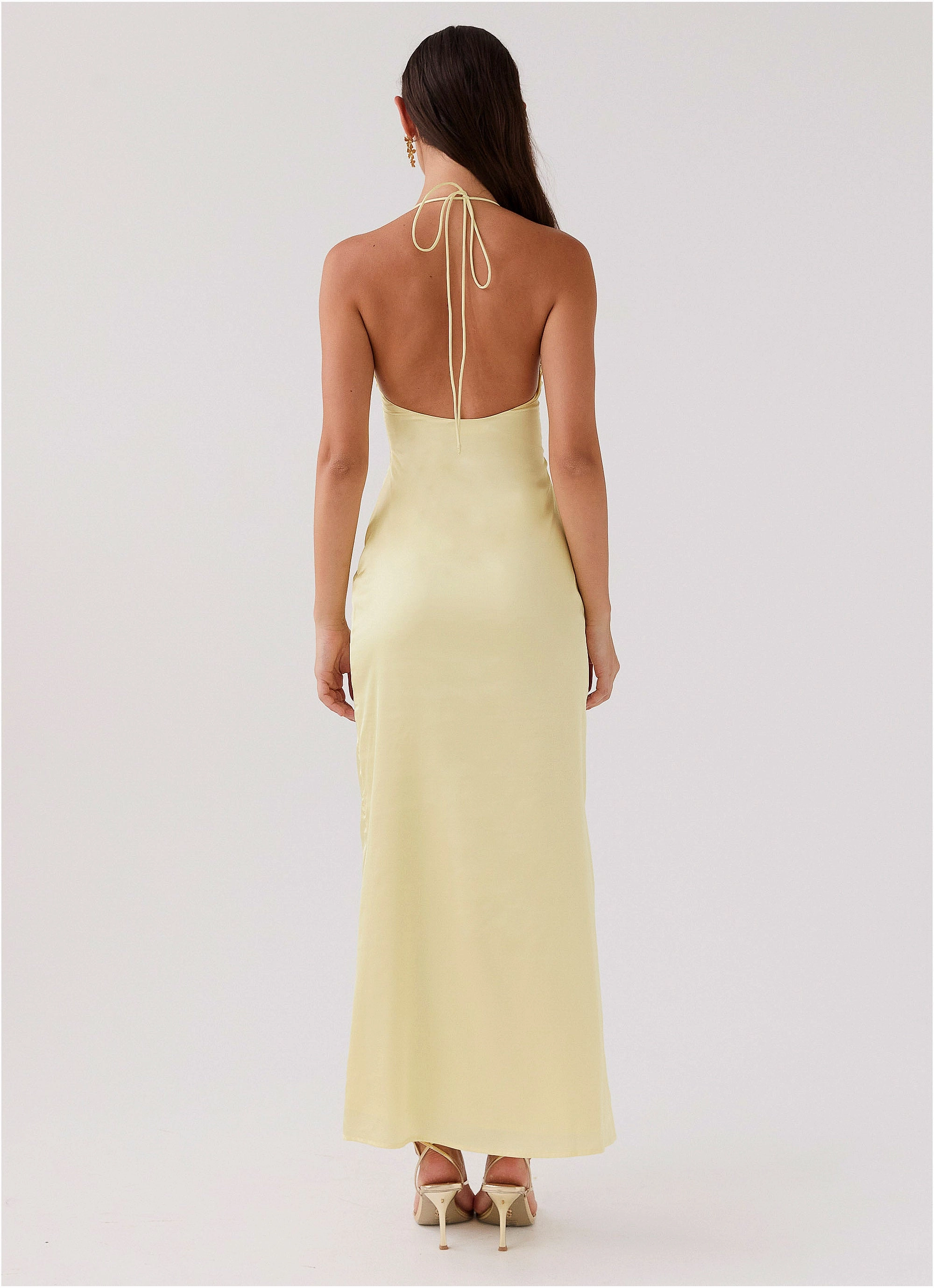 Dream Sight Lace Satin Maxi Dress - Lemon Outdoor Jacket Timeless Outerwear