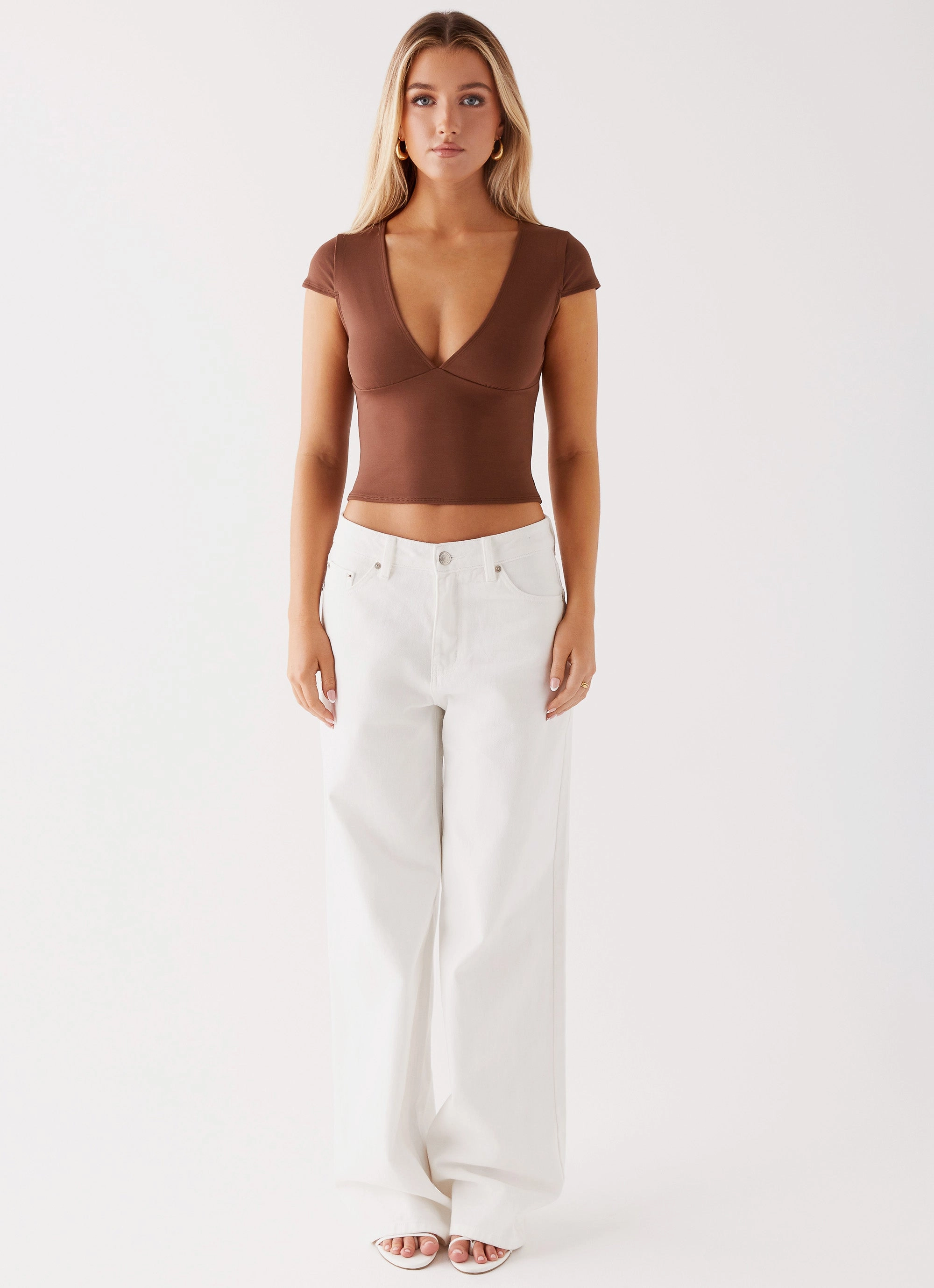 Raffaella Top - Chocolate Flexible Knit