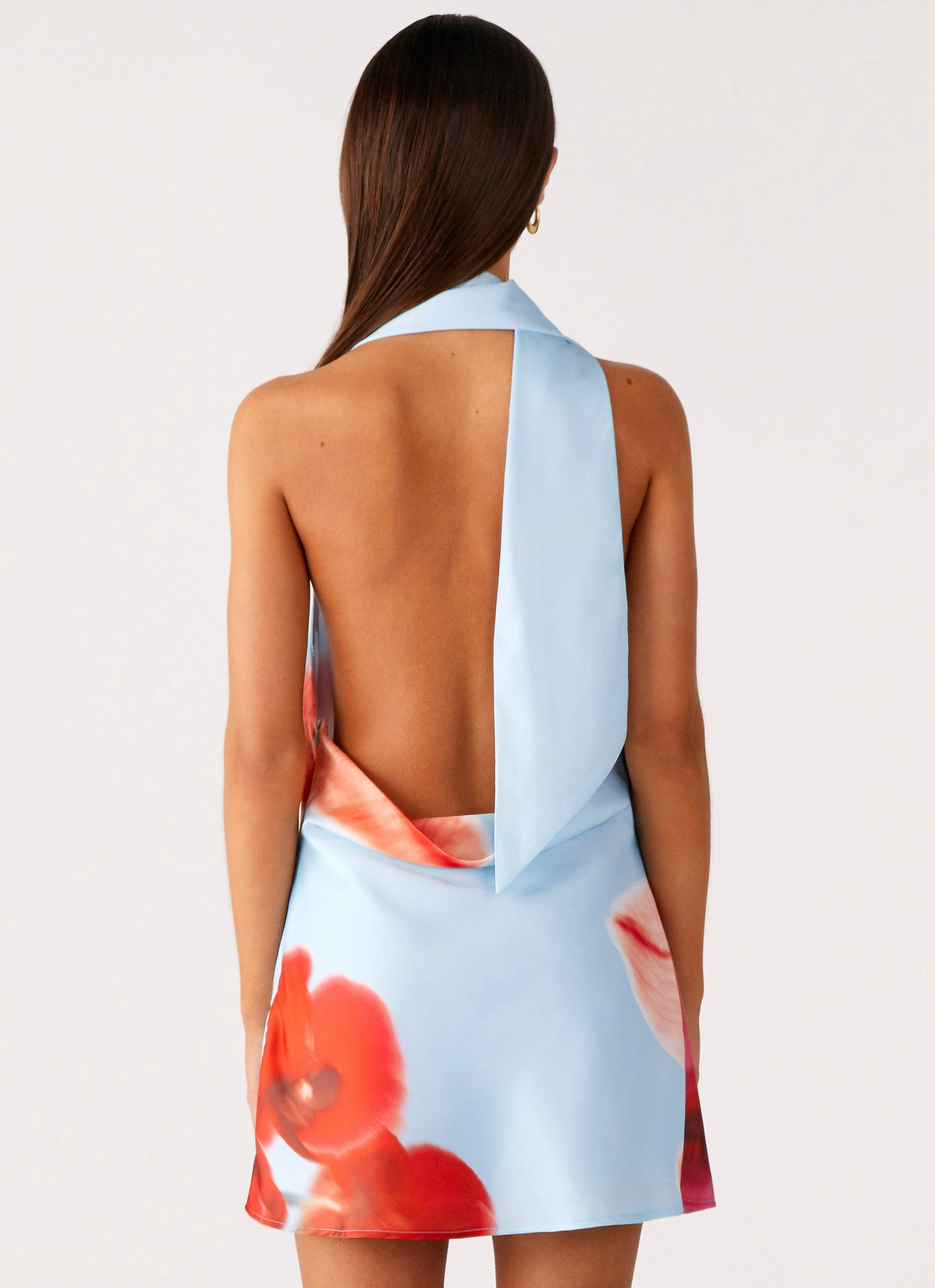 Thermal Lining Heidi Mini Dress - Turquoise Bloom