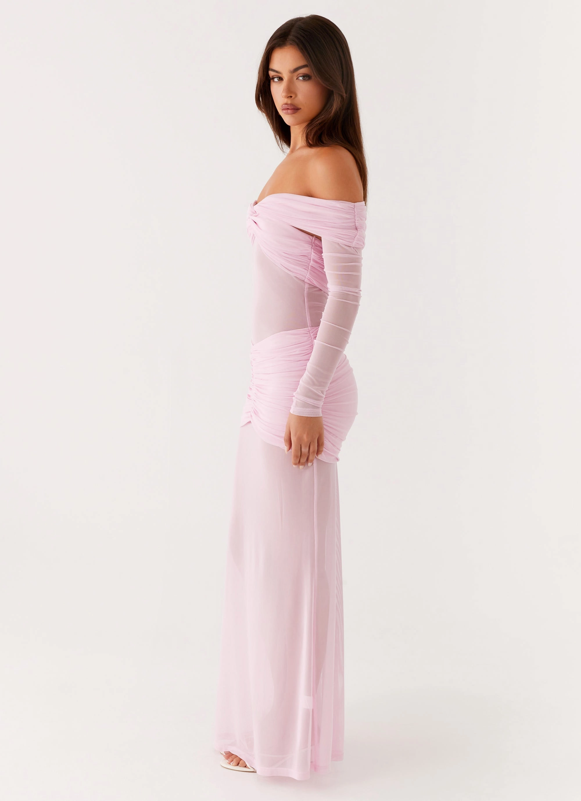 Alter Ego Maxi Dress - Pink Sleek and Flattering