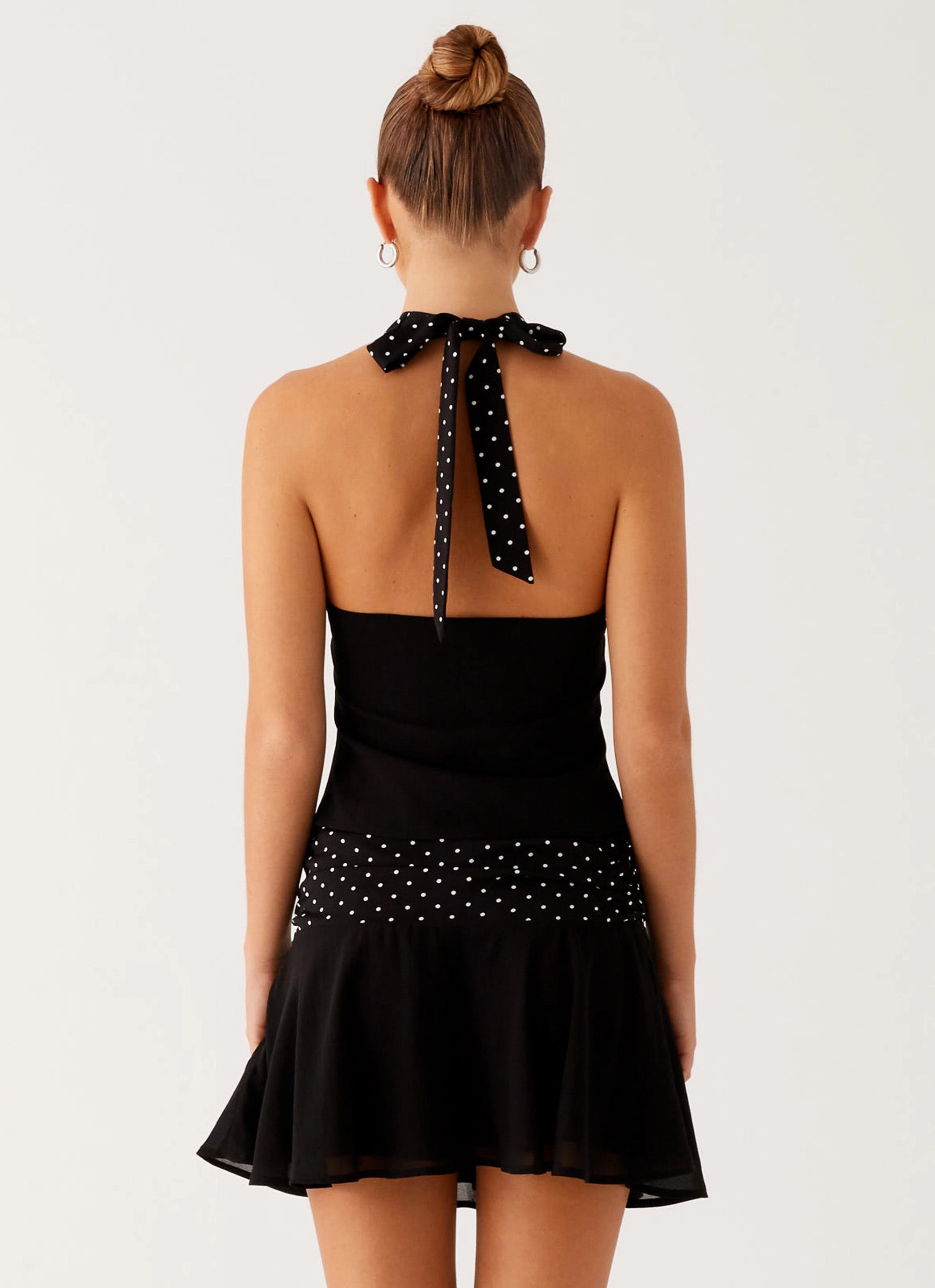 Colby Mini Skirt - Black Polka Dot All Day Contemporary Design