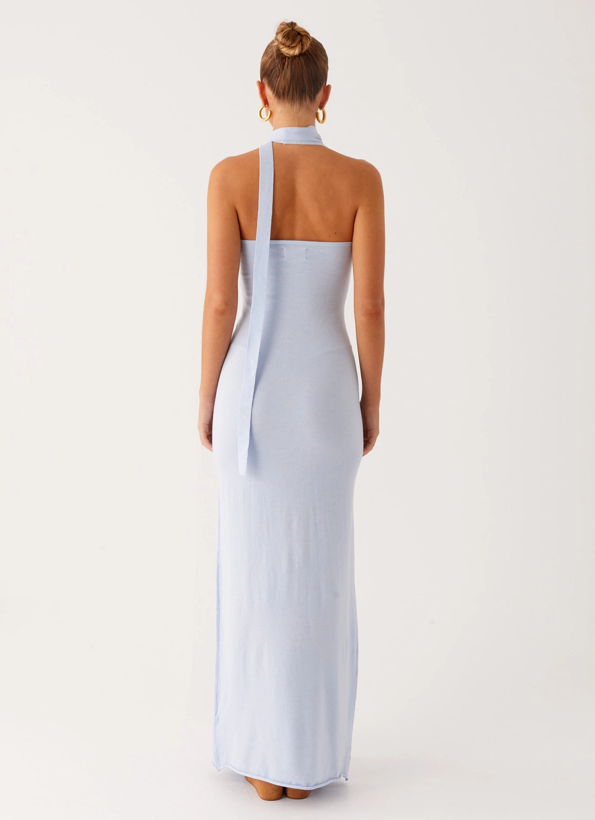 Eddie Knit Maxi Dress - Blue Polished Wear Perfect for Layering