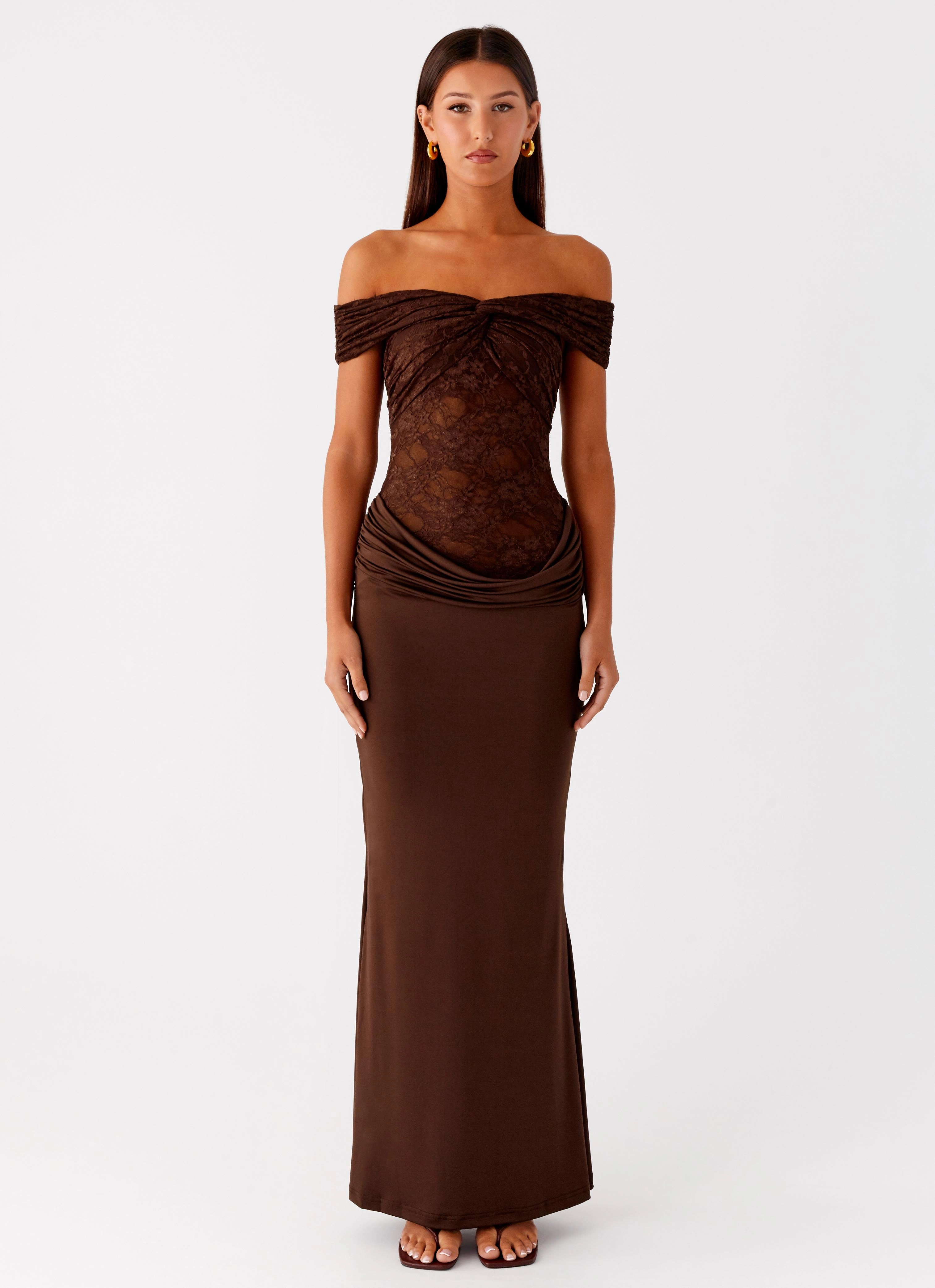 Travel Outerwear Winter Ready Either Way Maxi Dress - Chocolate