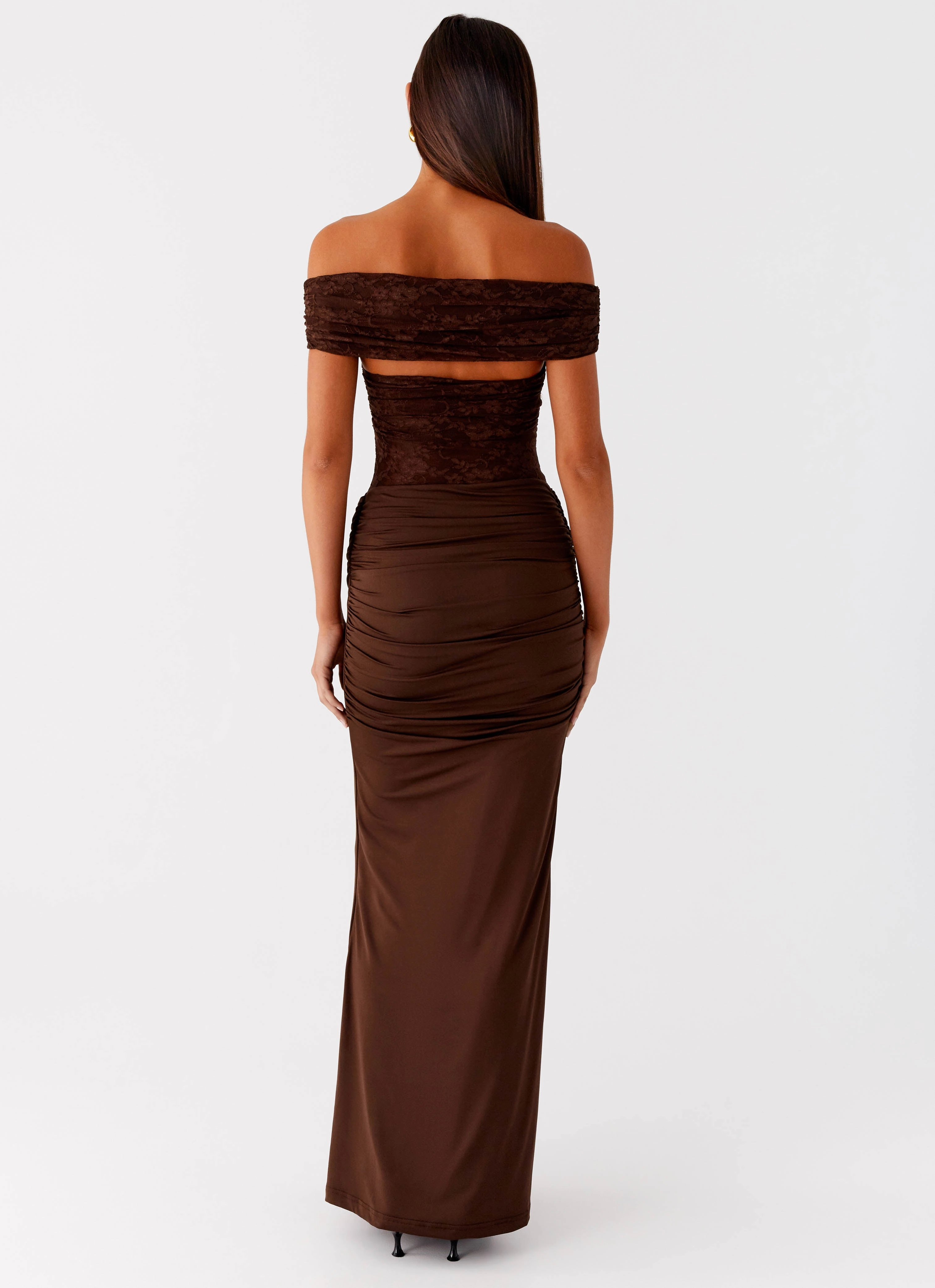 Either Way Maxi Dress - Chocolate Fashionably Warm