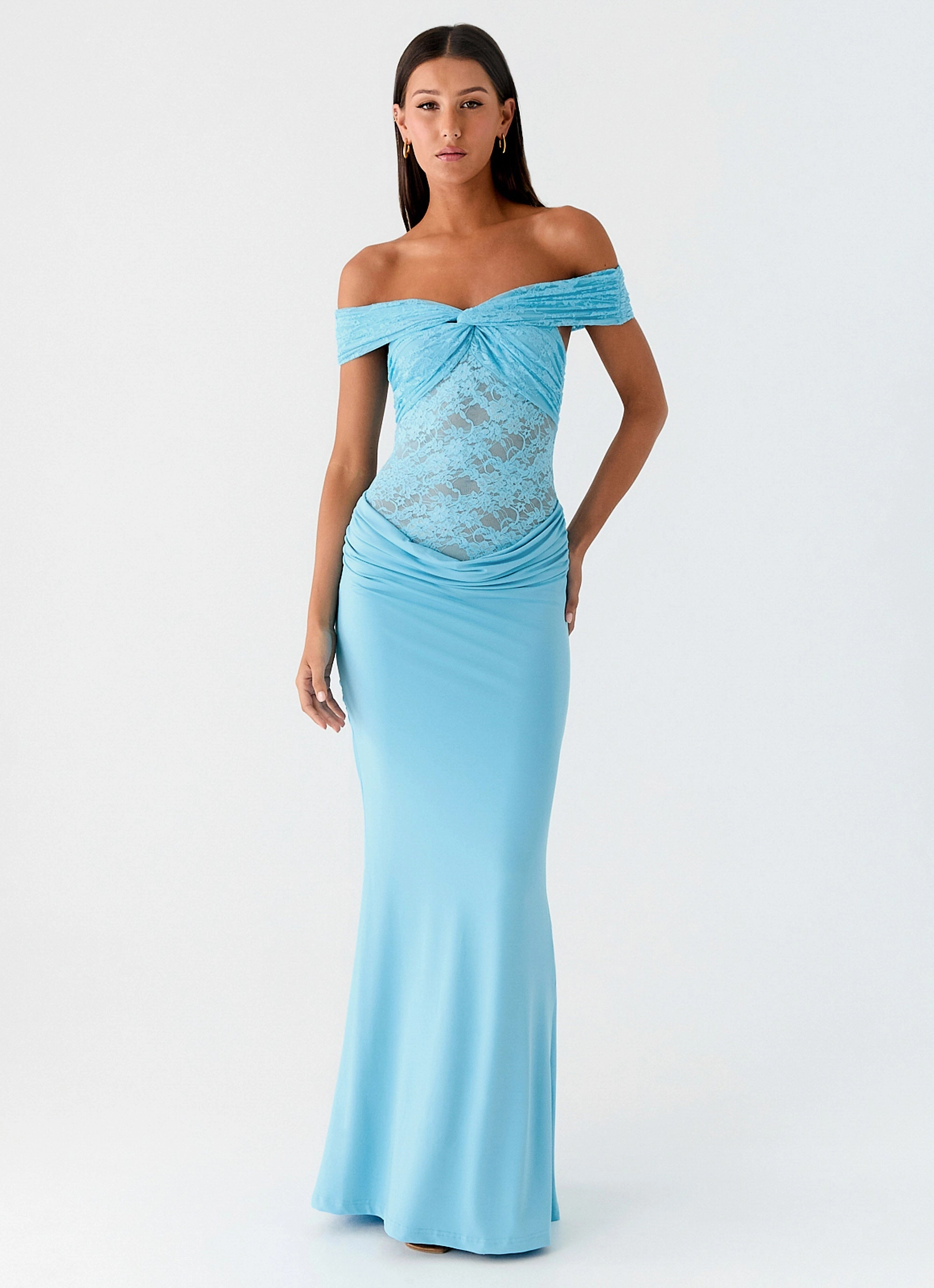 Weekend Casual Street Ready Either Way Maxi Dress - Turquoise Blue
