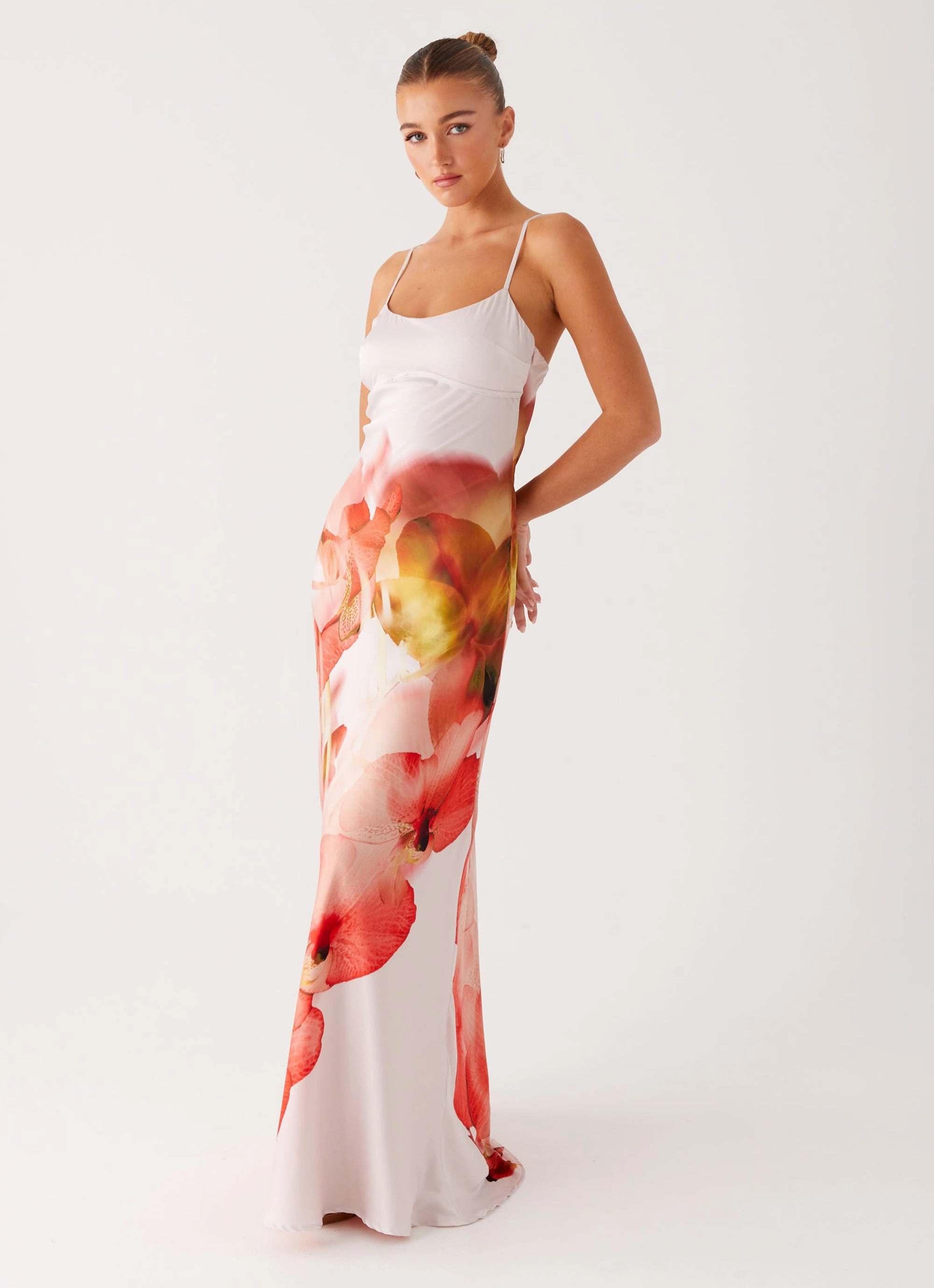 Pacha Maxi Dress - Peach Rose Elastic-Cuff