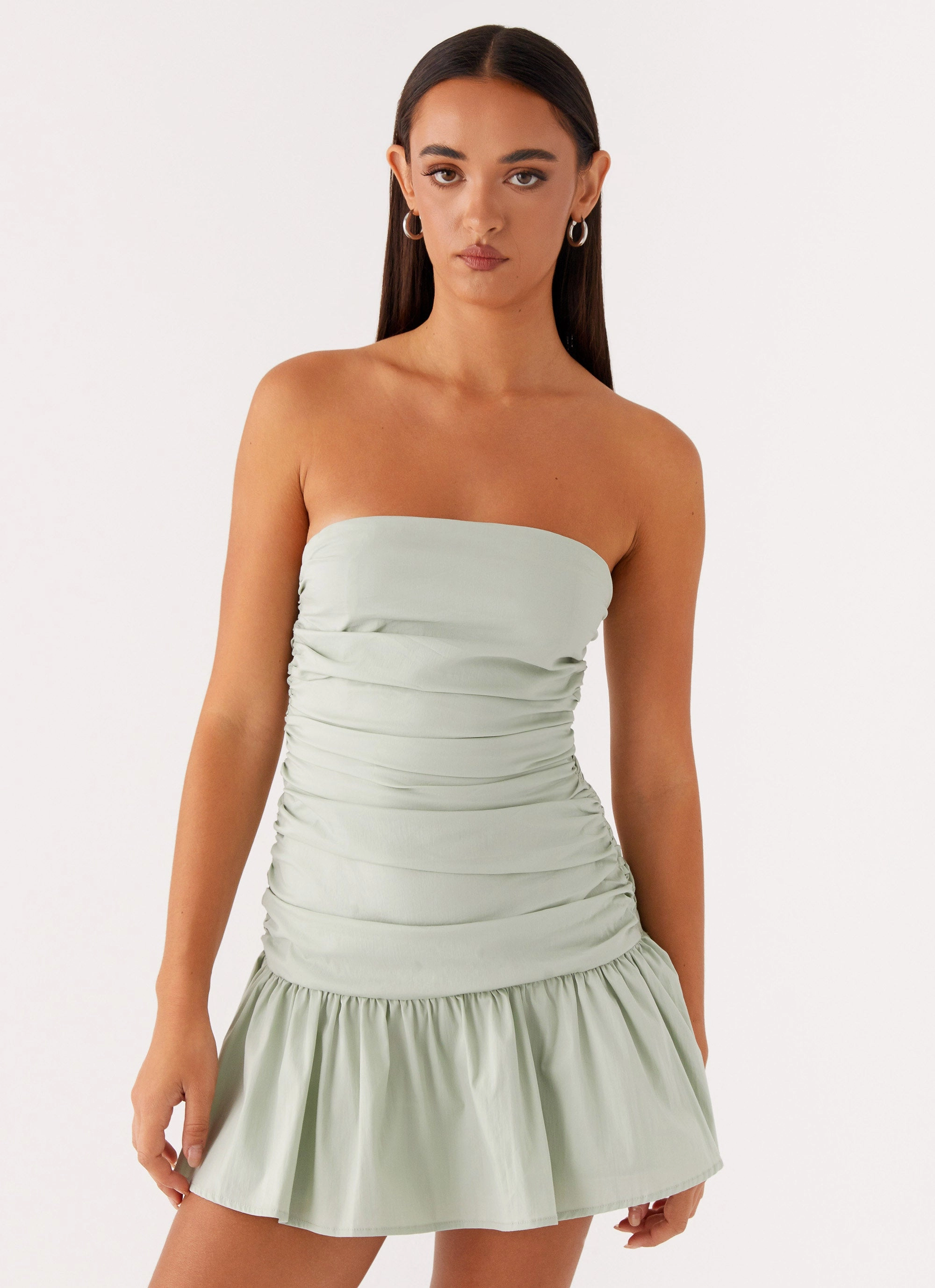 Carmel Mini Dress - Sage Perfect Layers Calm Touch