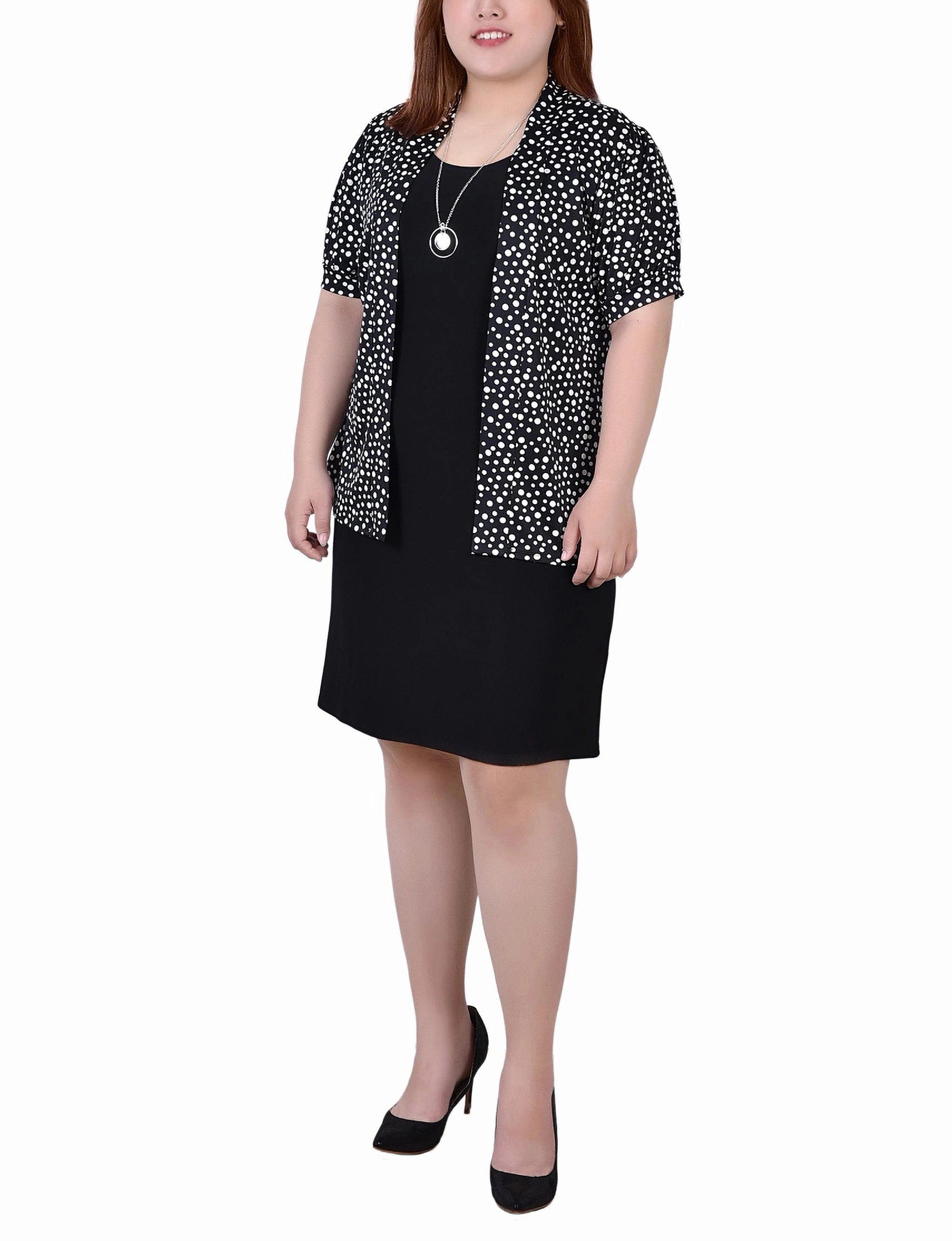 Plus Size Two Piece Dress Set StretchableKnit