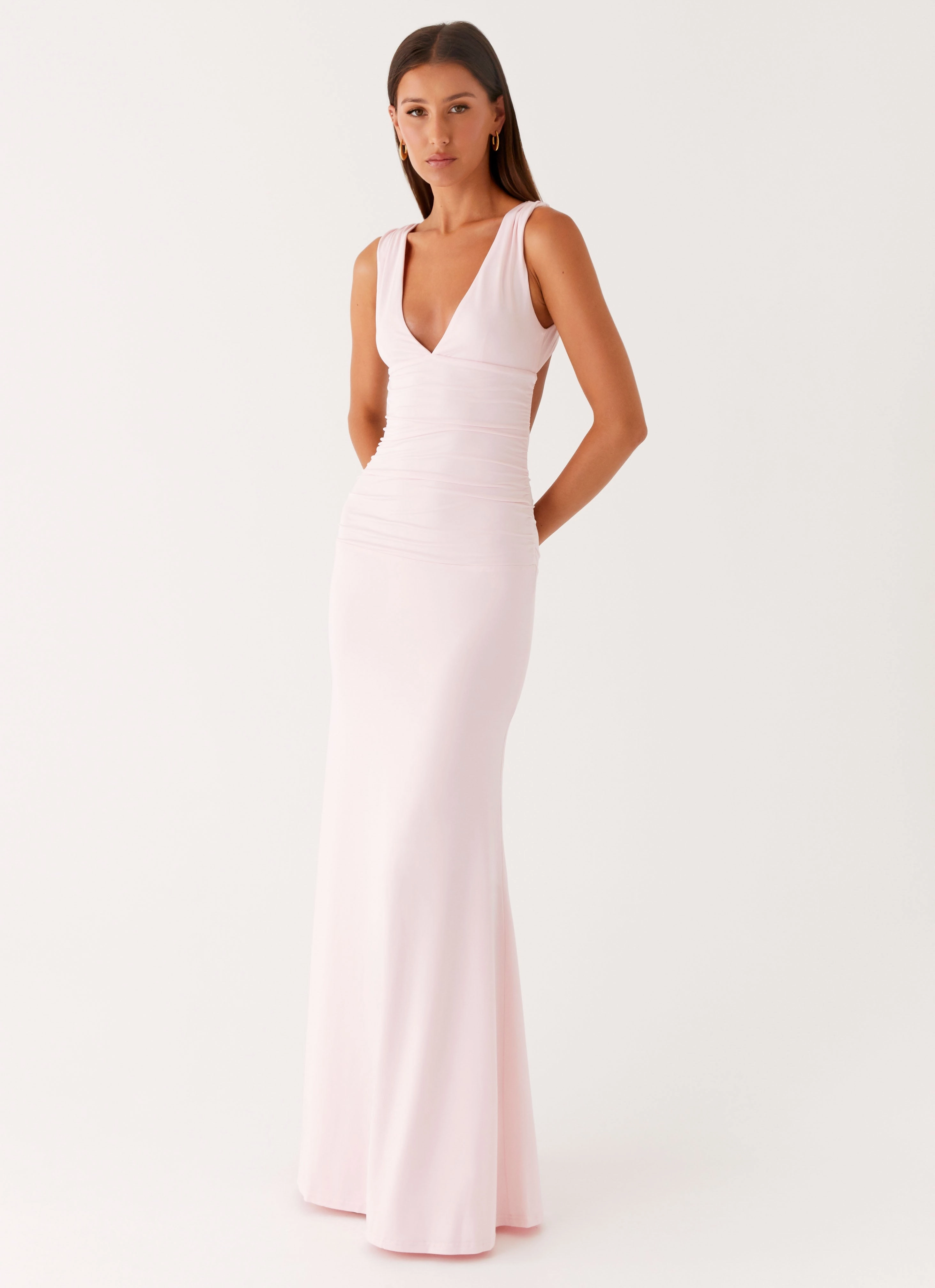 Cherry Sky Maxi Dress - Baby Pink Cold Layer