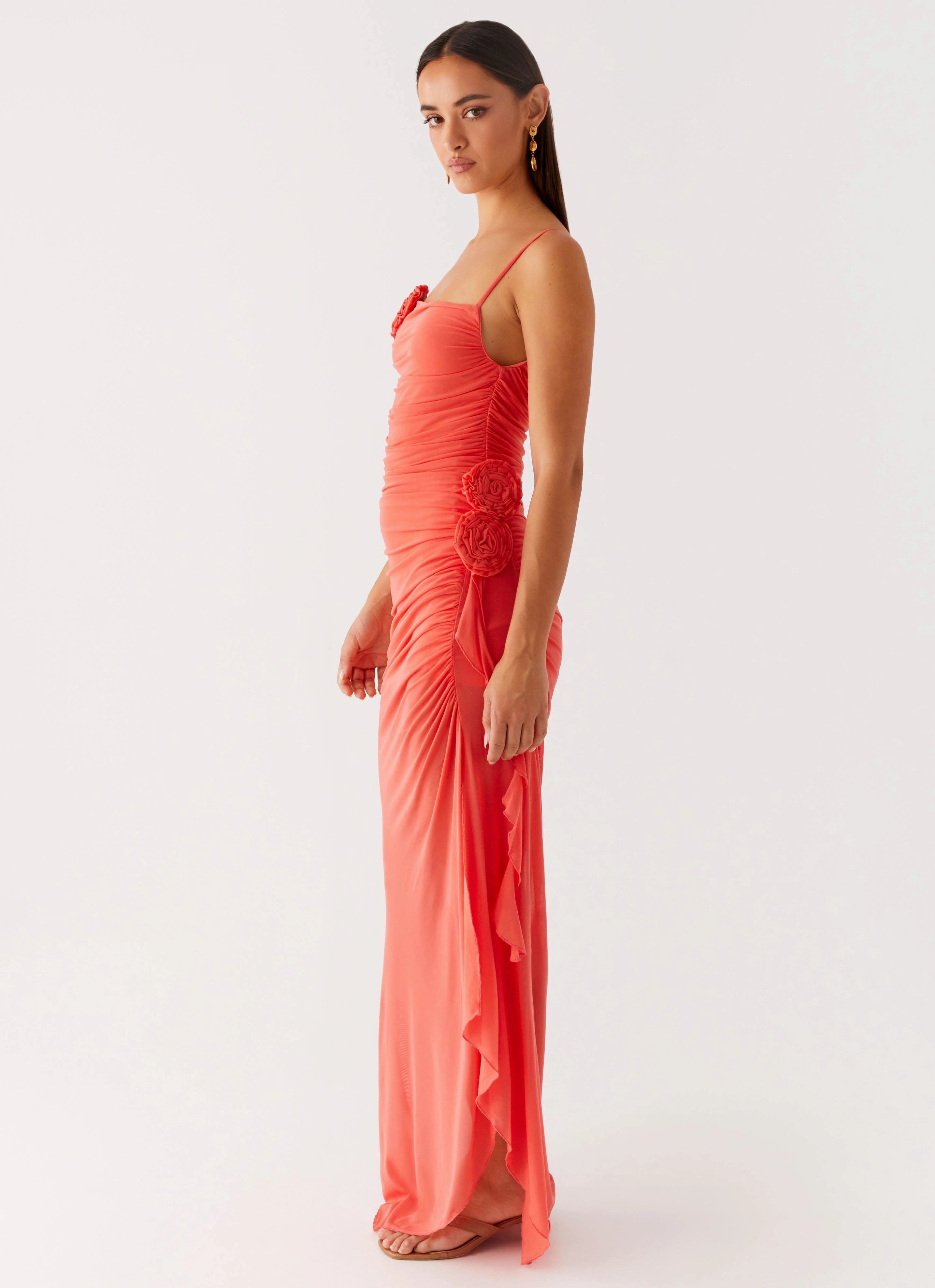 Louana Maxi Dress - Coral Winter Outerwear