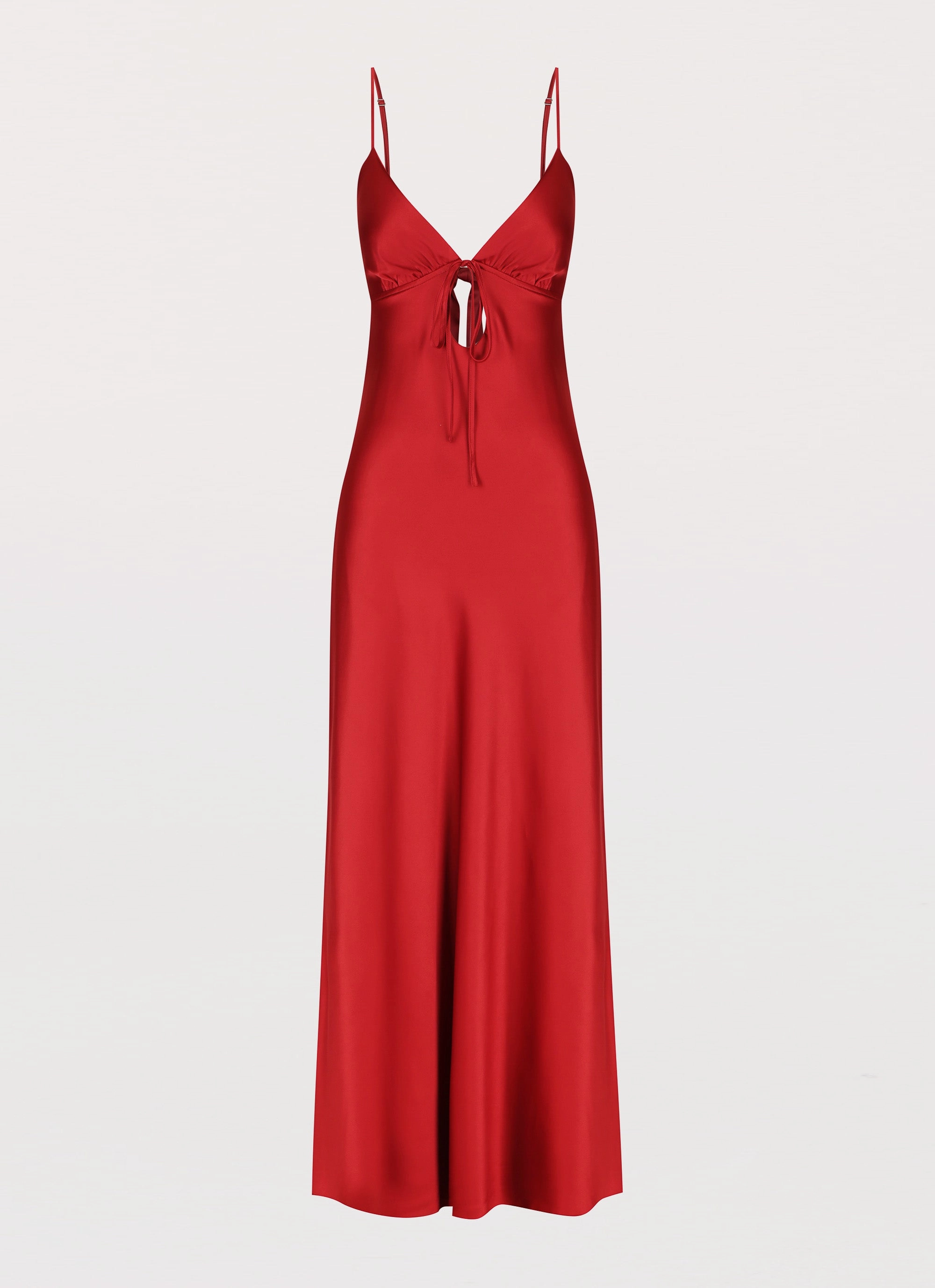 Flora Satin Maxi Dress - Cherry Runway Inspired