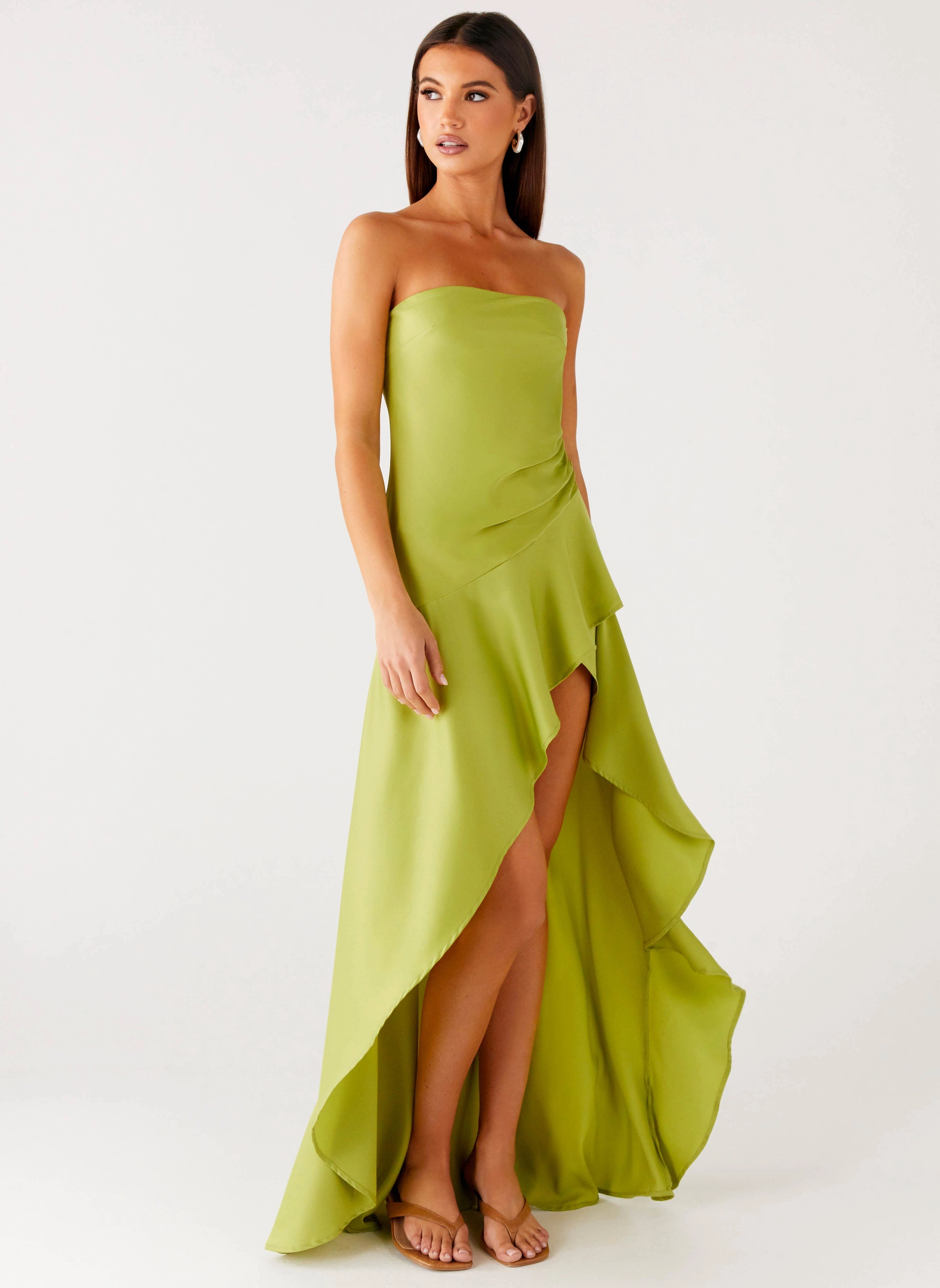 Bodie Maxi Dress - Lime Bright Color