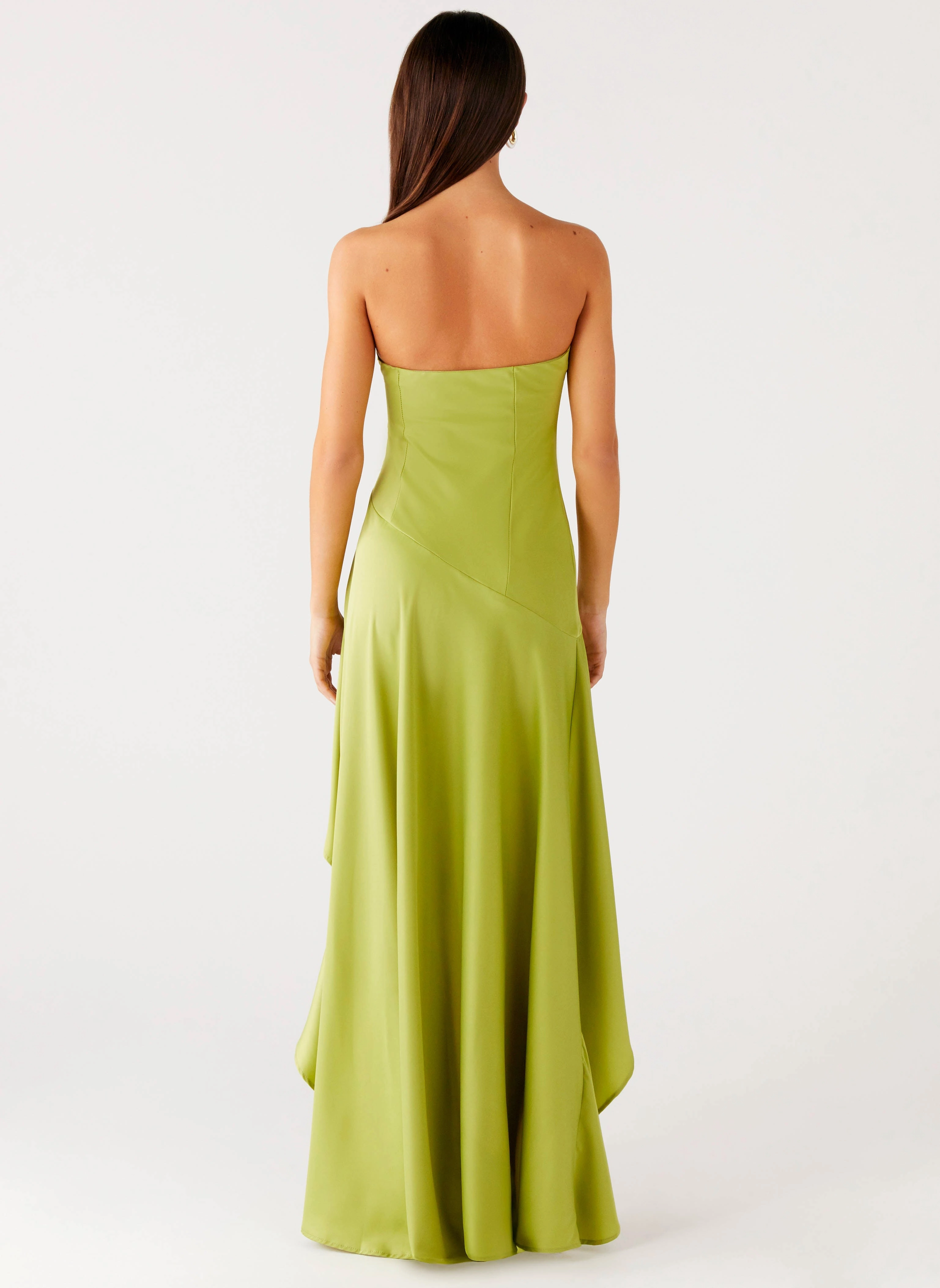 Bodie Maxi Dress - Lime Layered Outerwear Wear Down Filled
