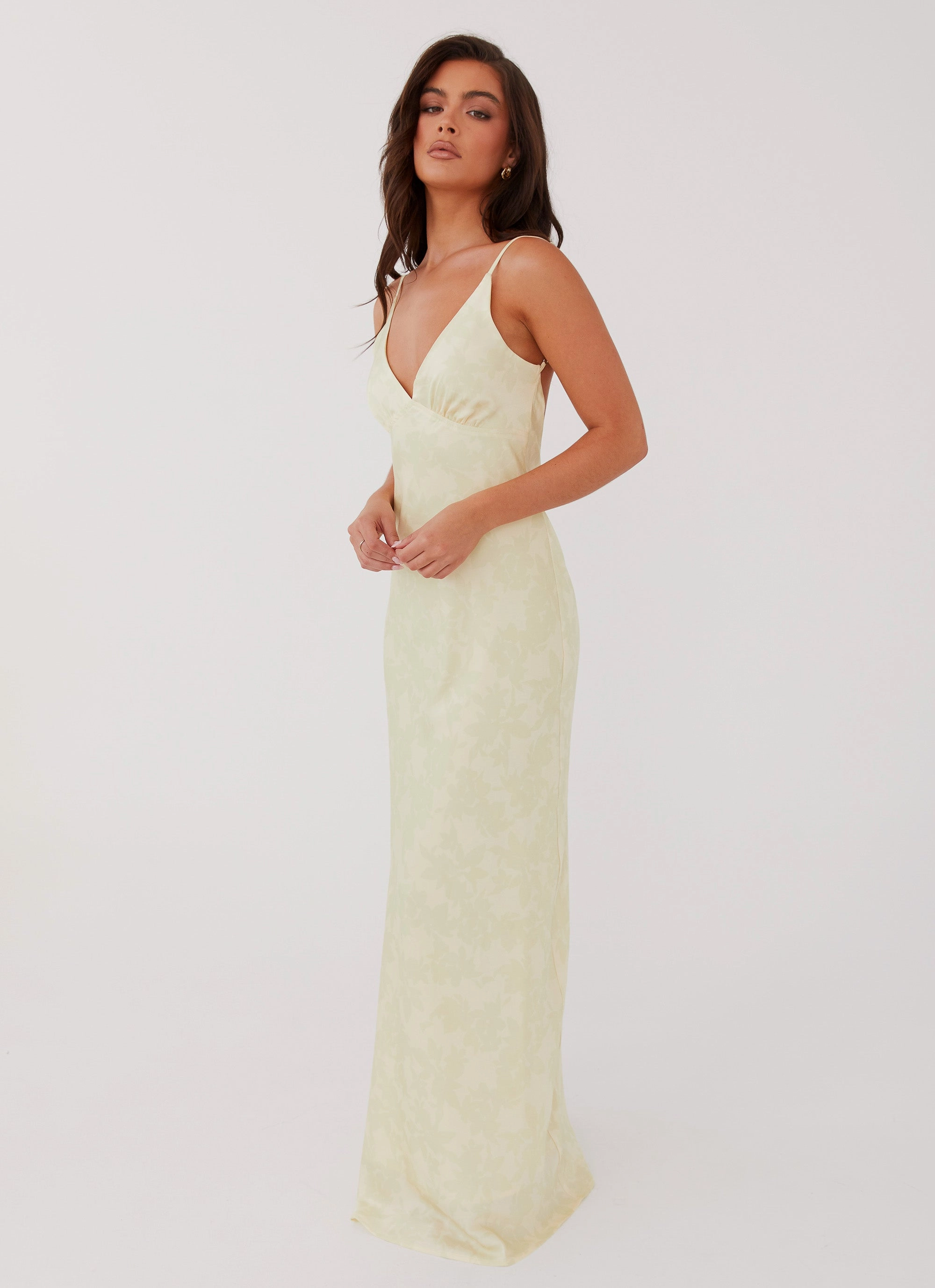 Sustainable Material Layering Piece Sorrento Sun Maxi Dress - Yellow Floral
