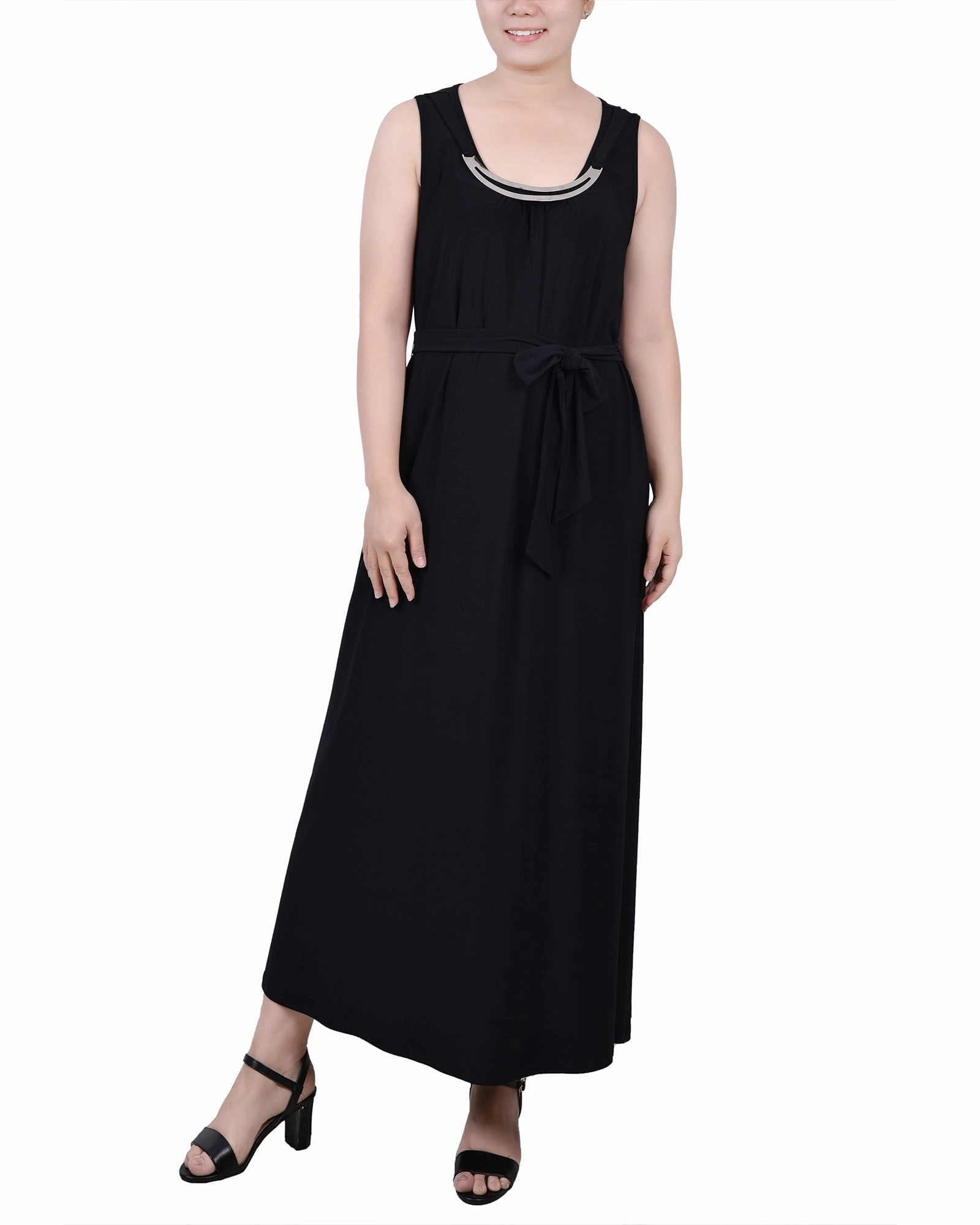Petite Ankle Length Sleeveless Dress Work Style Daily Confidence