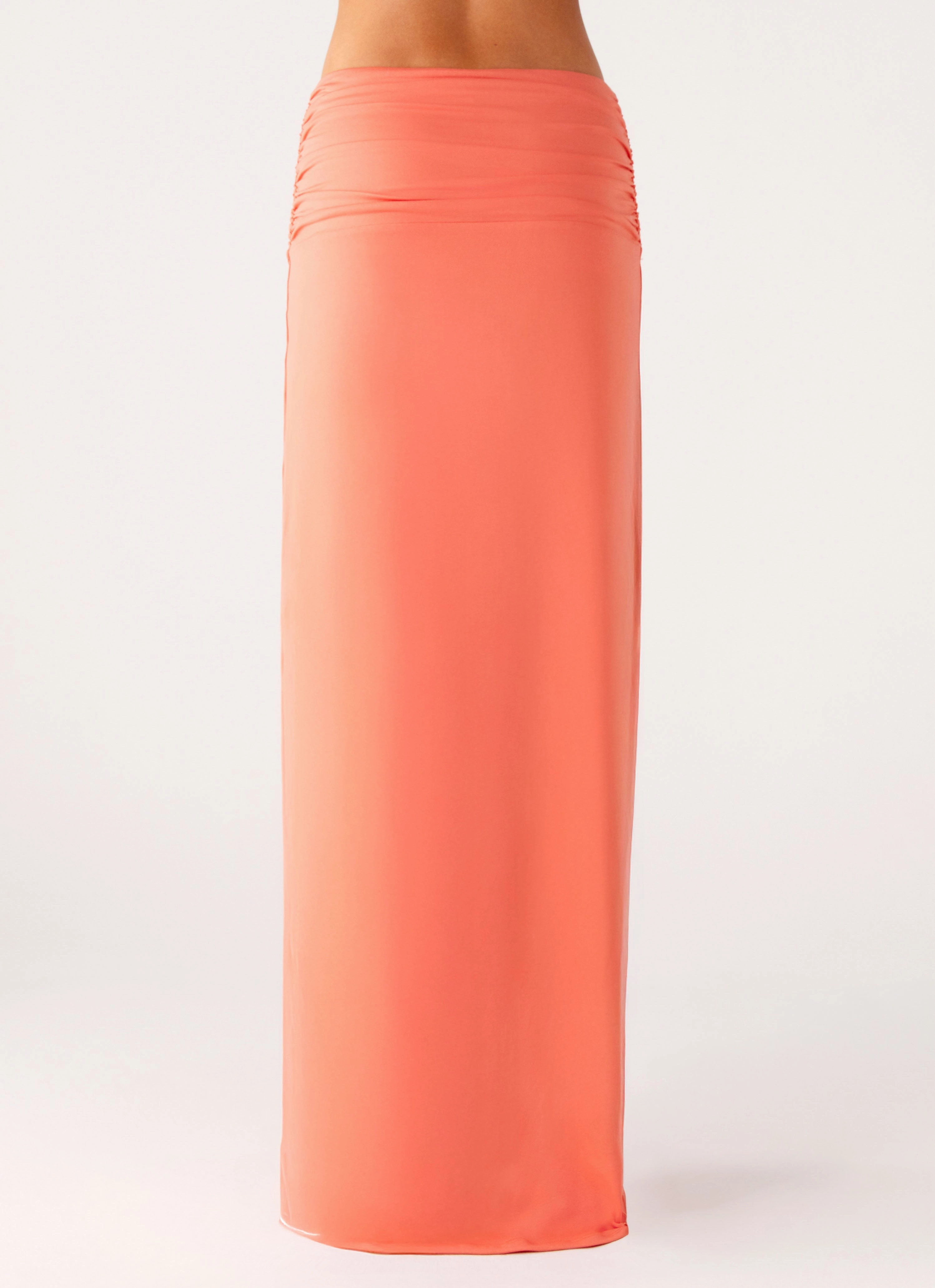 Elisabetta Maxi Skirt - Coral Breezy Look Feminine Charm