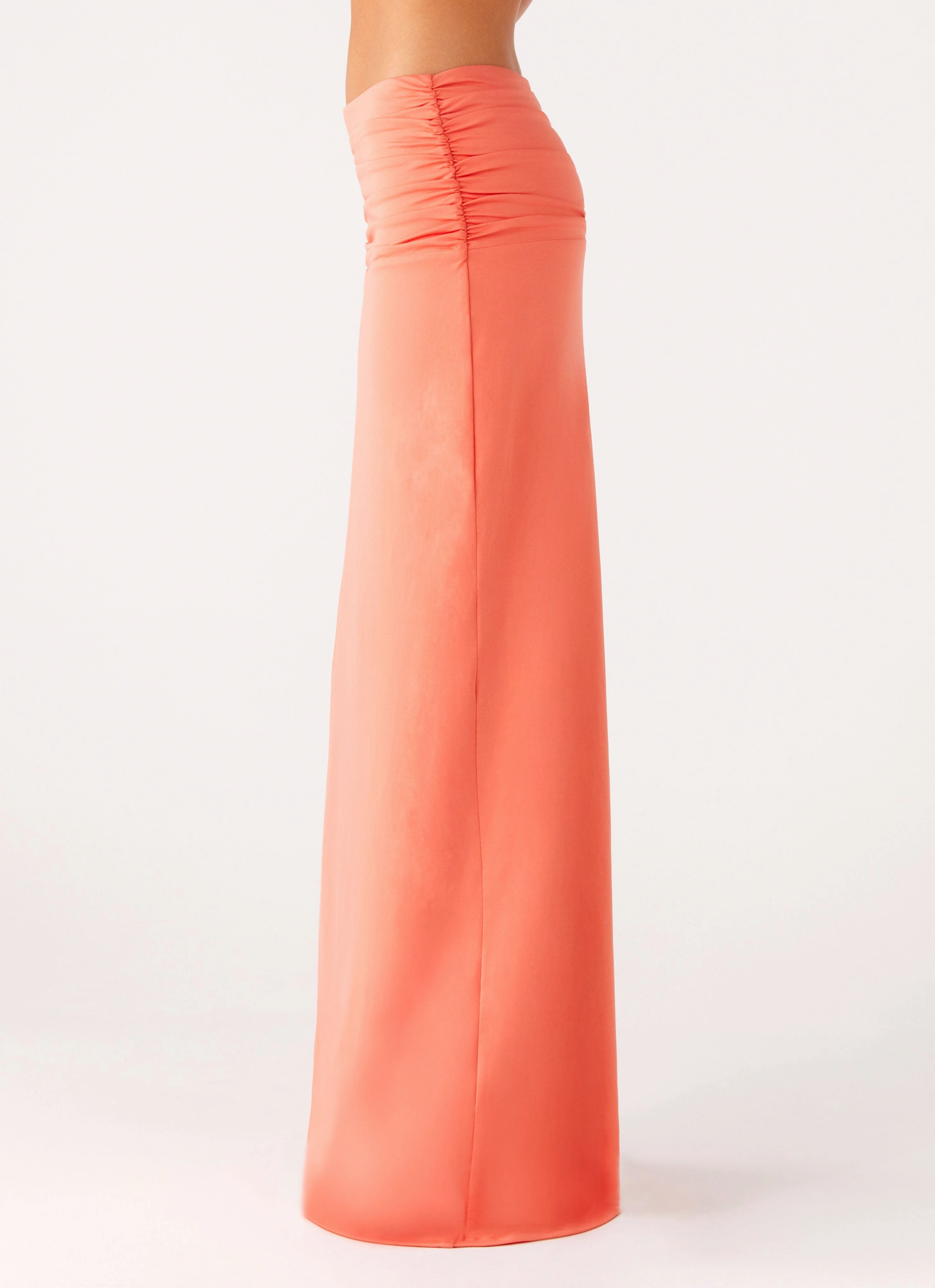 Friction Free Fashion Combo Elisabetta Maxi Skirt - Coral