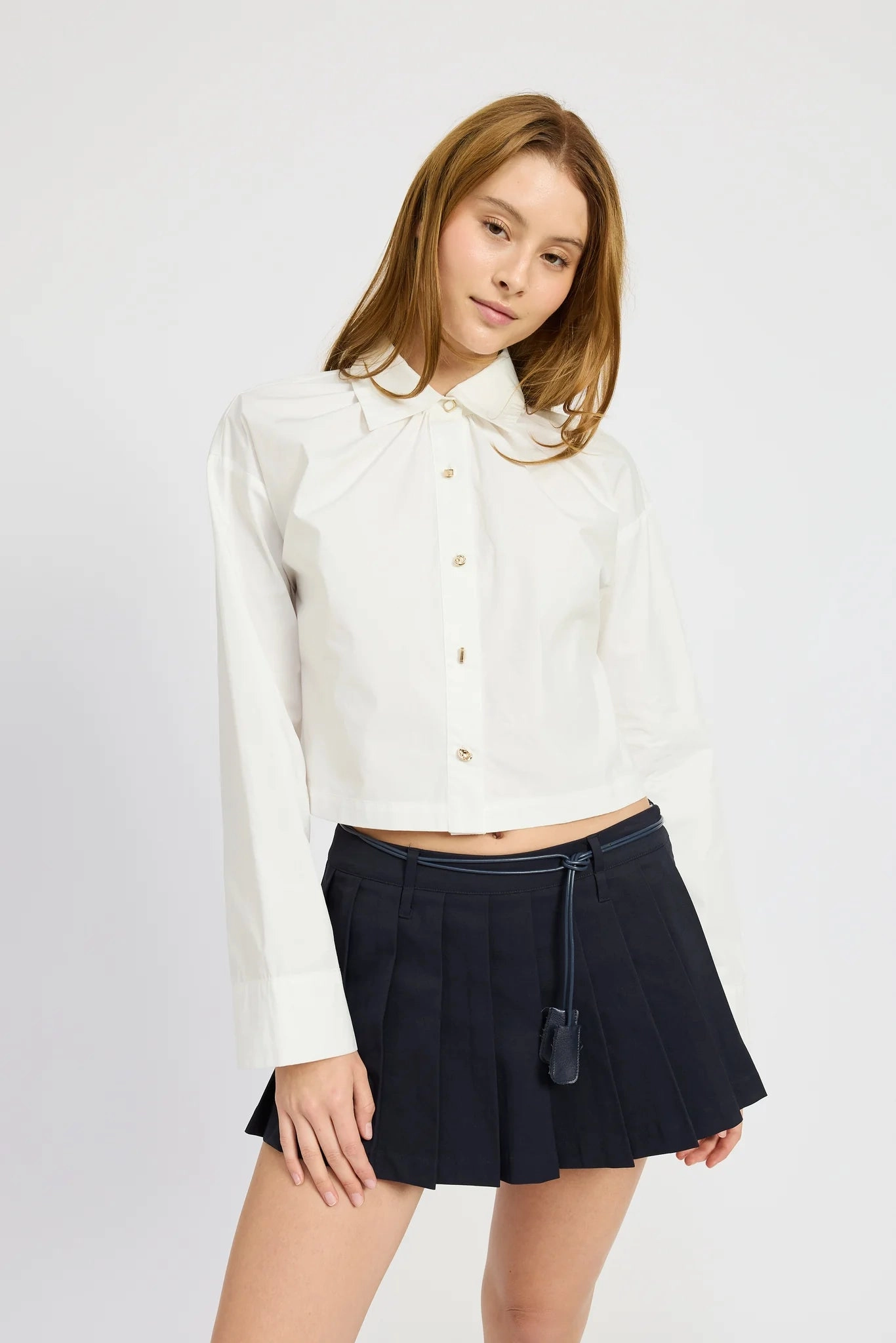 Eloise Poplin Top Ribbed Knit Fabric NonChafingTrim