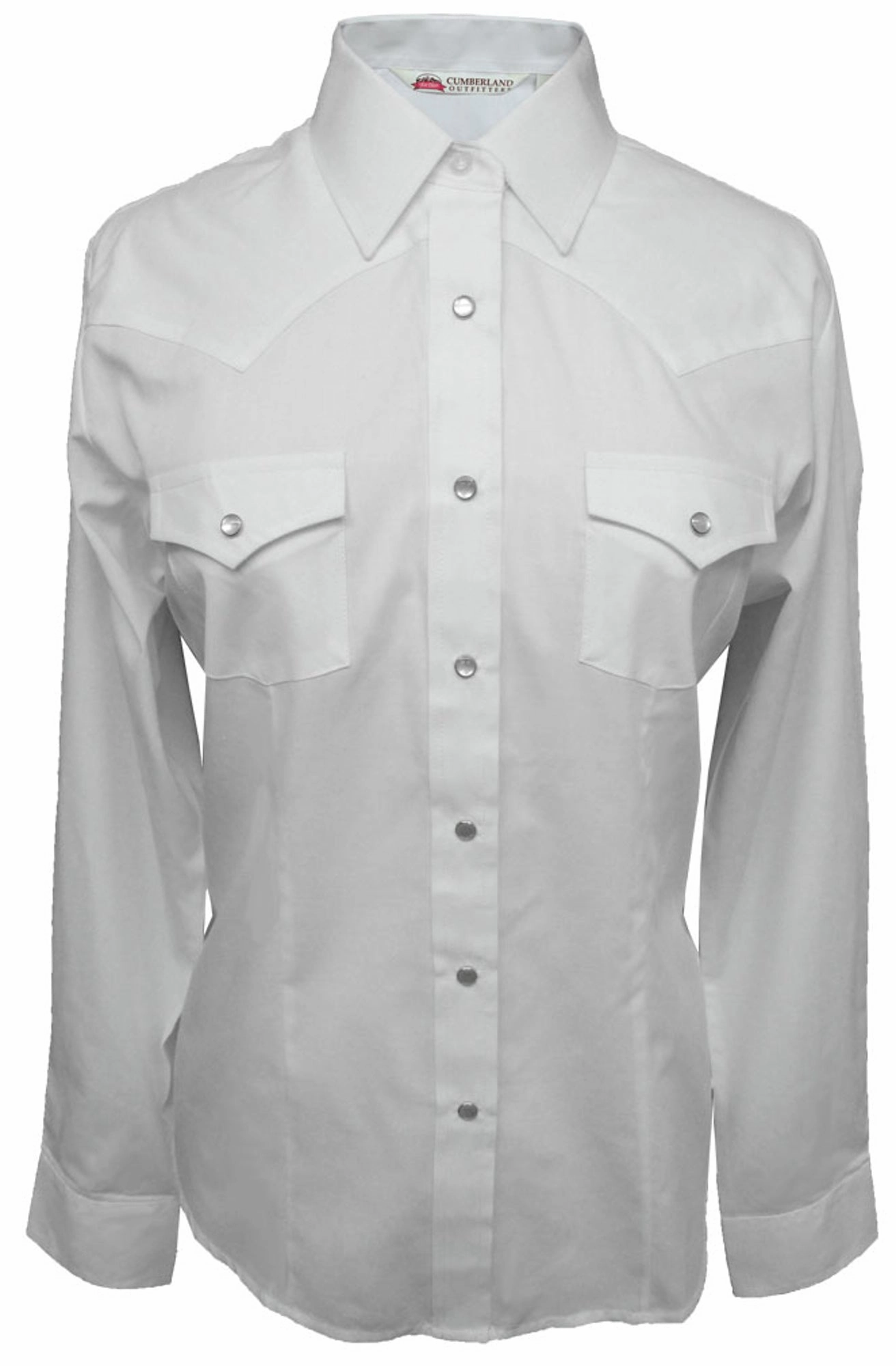 Abrasion Resistant Edges Lightweight texture Ely & Walker Womens Solid White Western Shirt L/S Poly/Cotton