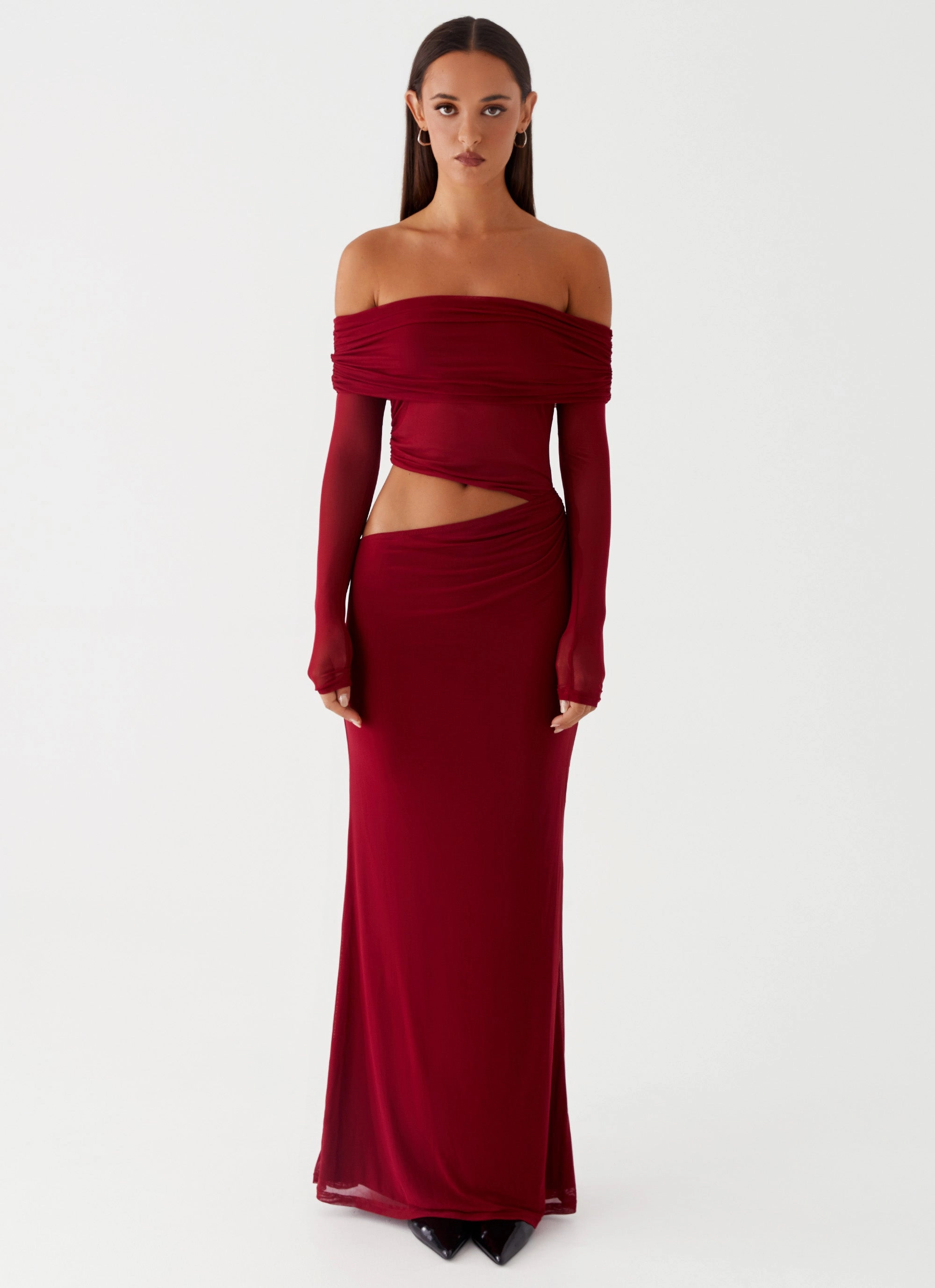 Emery Maxi Dress - Cherry Red Evening Tone