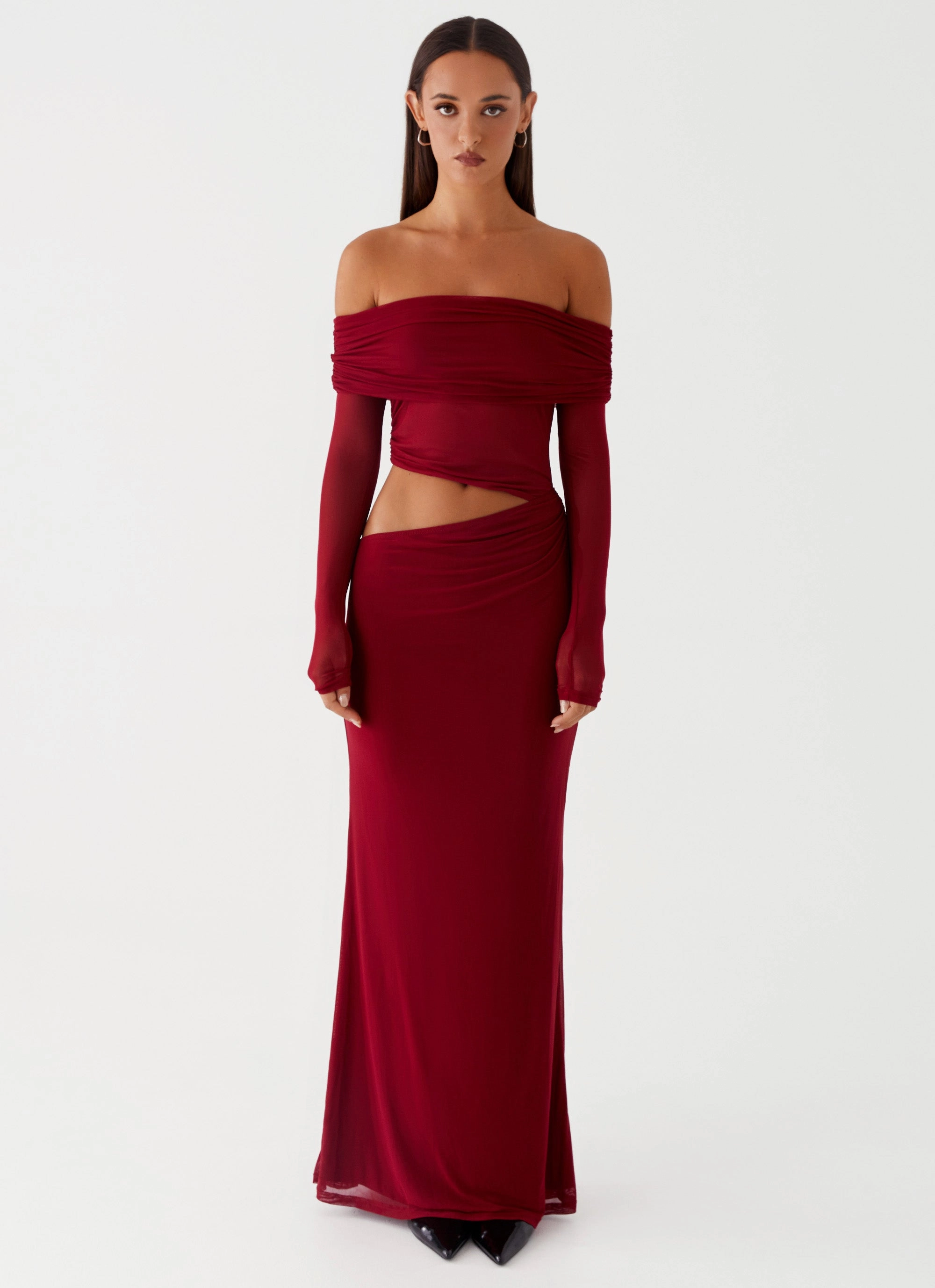 Emery Maxi Dress - Cherry Red Monochrome Mood