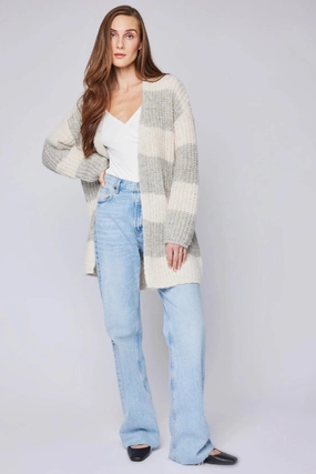 Enid Oversized Cardigan Ethically Sourced Material Reinforced Hemline