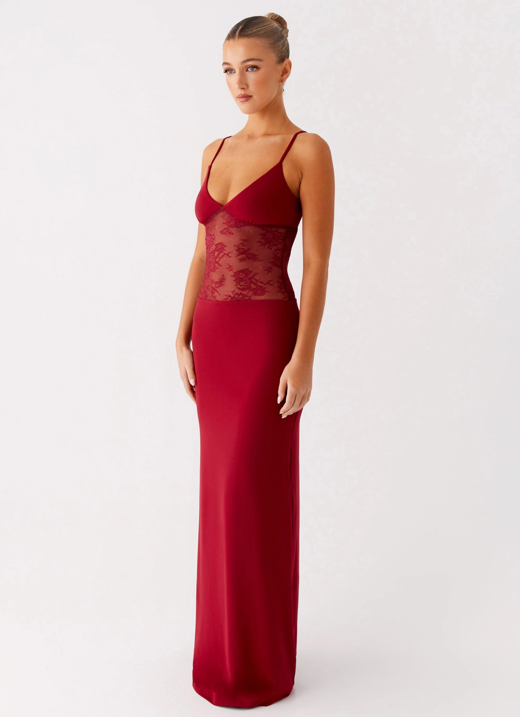 Envy Maxi Dress - Maroon Warm Layer