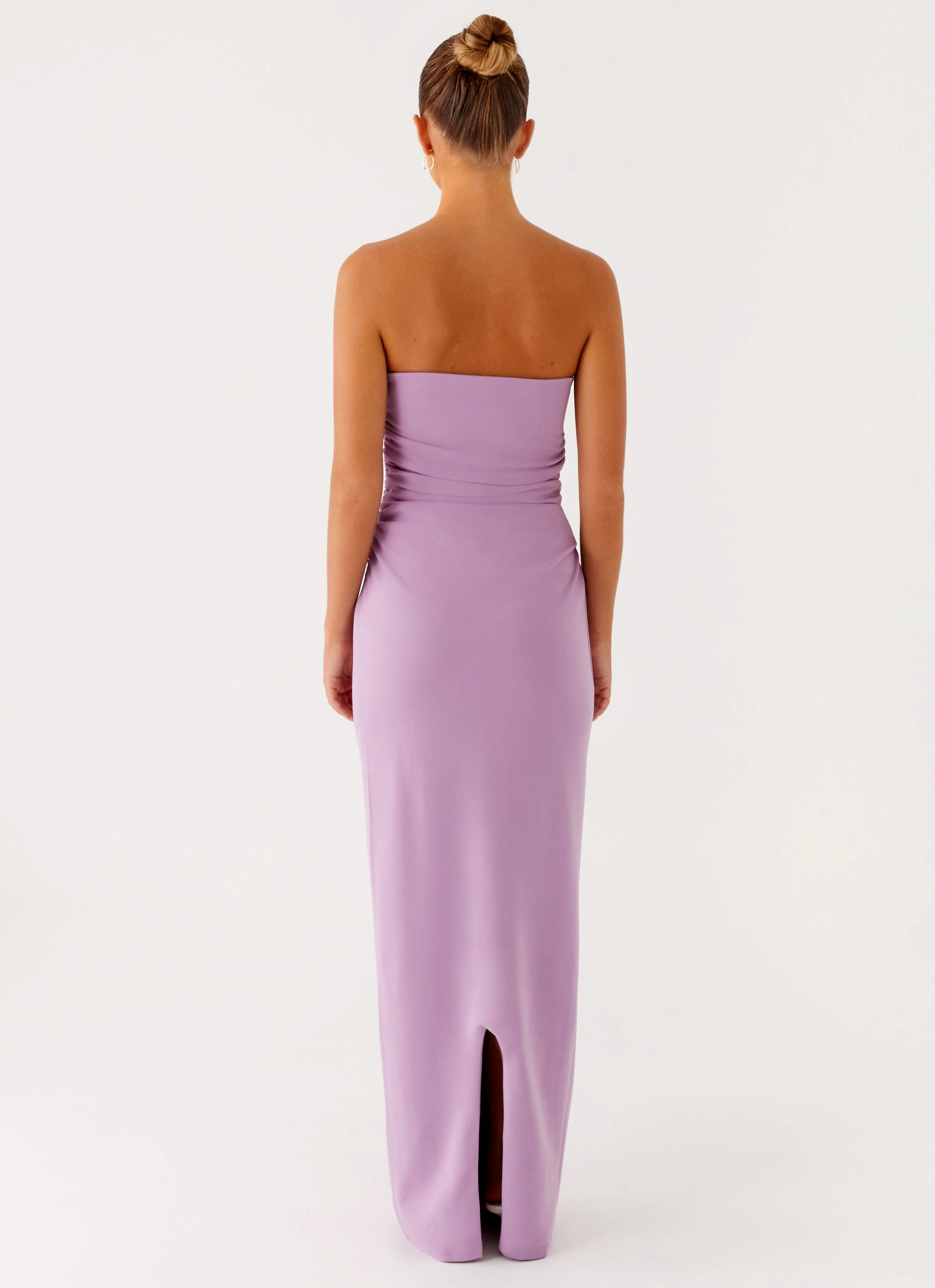 Wool blend Long Coat Eryn Maxi Dress - Lilac