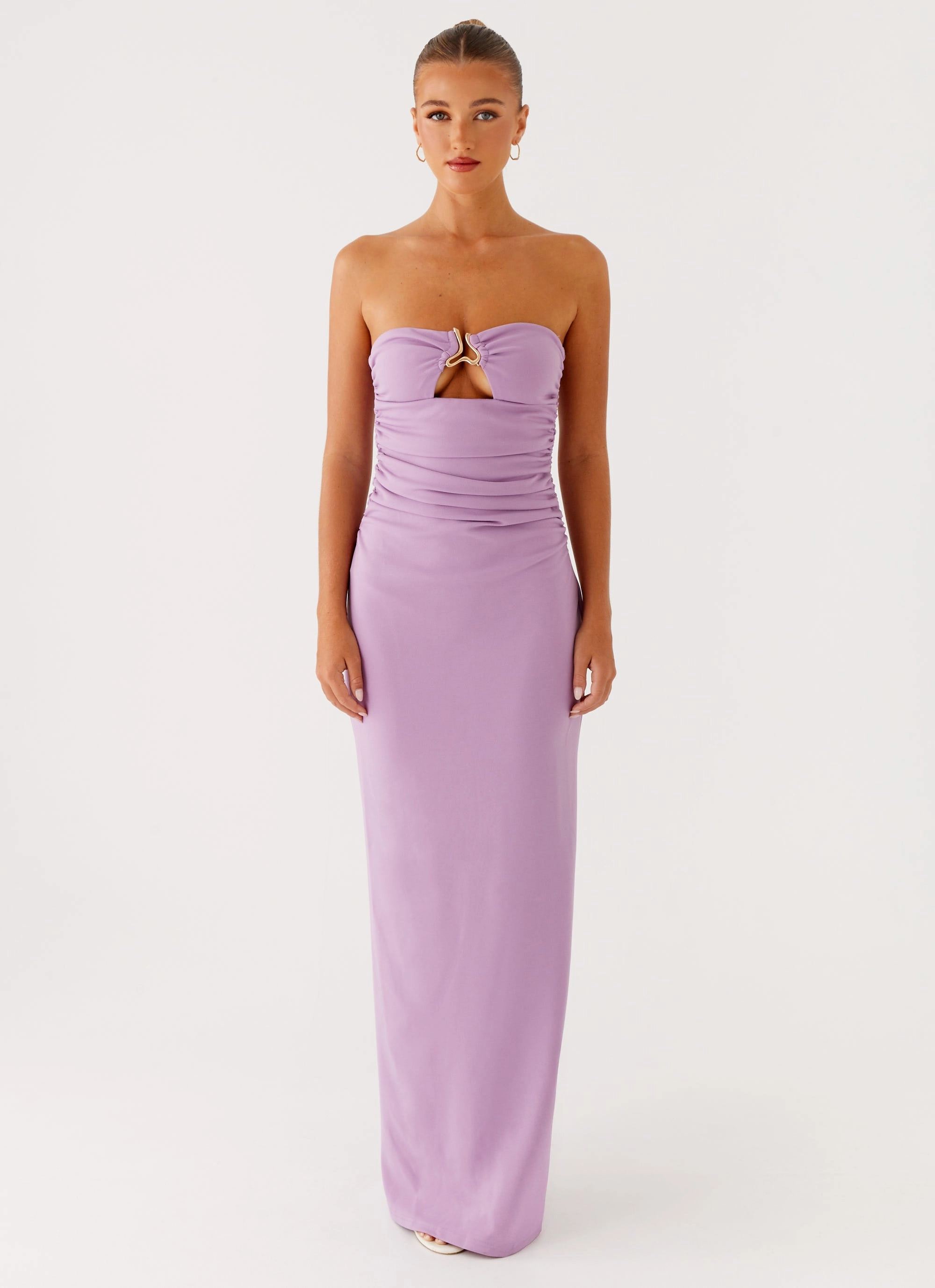 Eryn Maxi Dress - Lilac Knee Length Versatile Outerwear