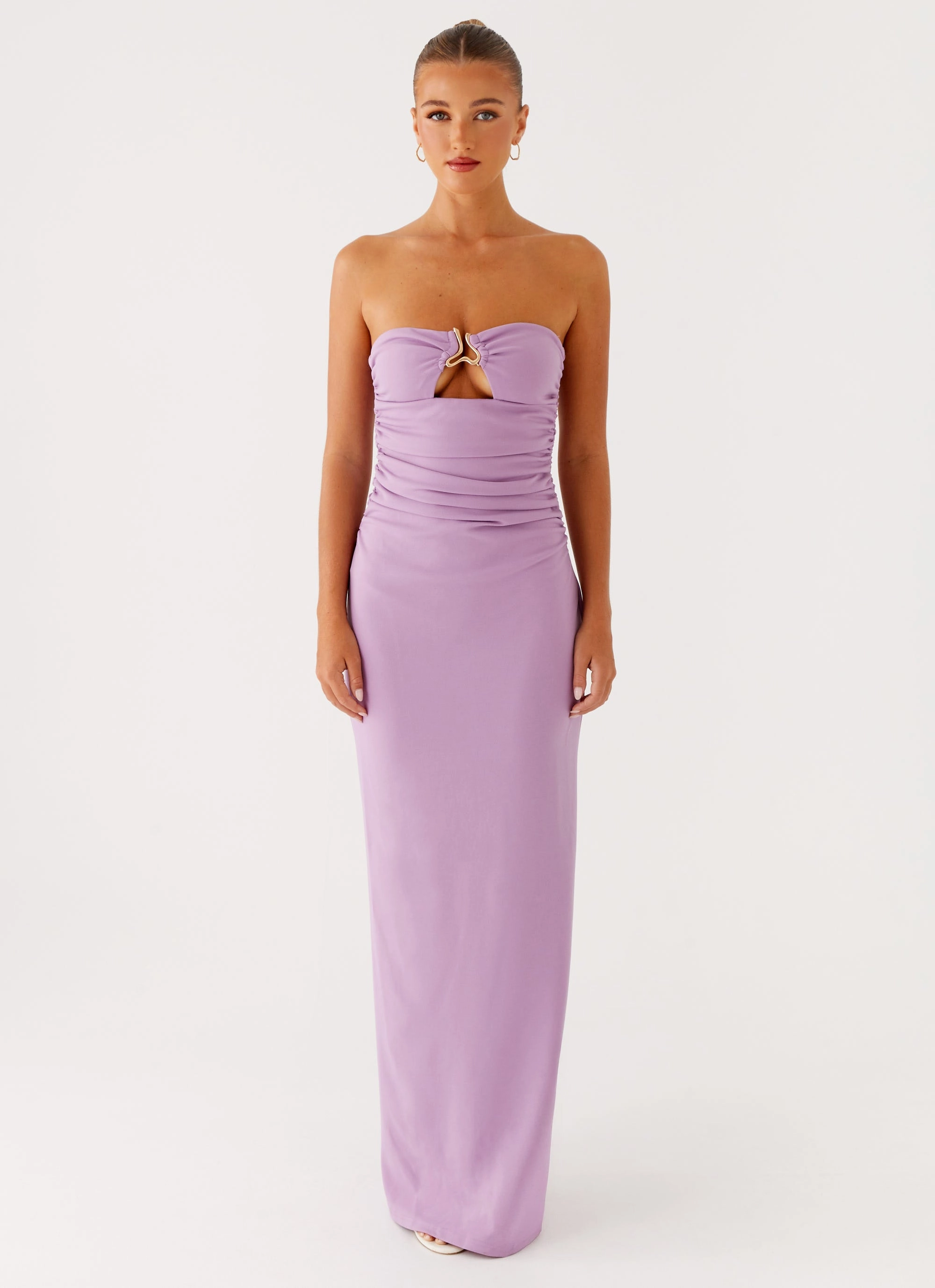 Eryn Maxi Dress - Lilac High-Neck