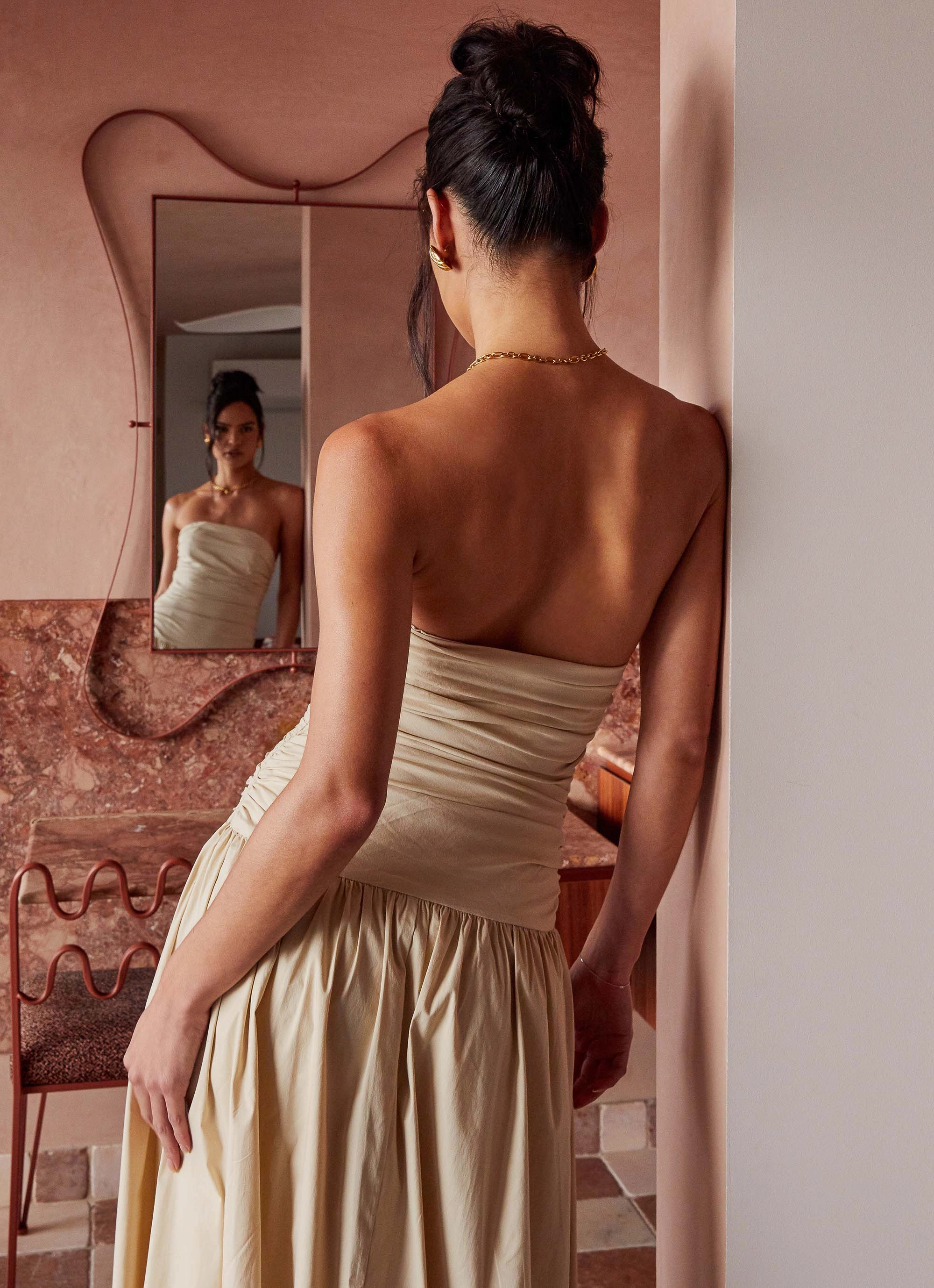 Down Filled Outerwear Collection Carmel Maxi Dress - Ivory