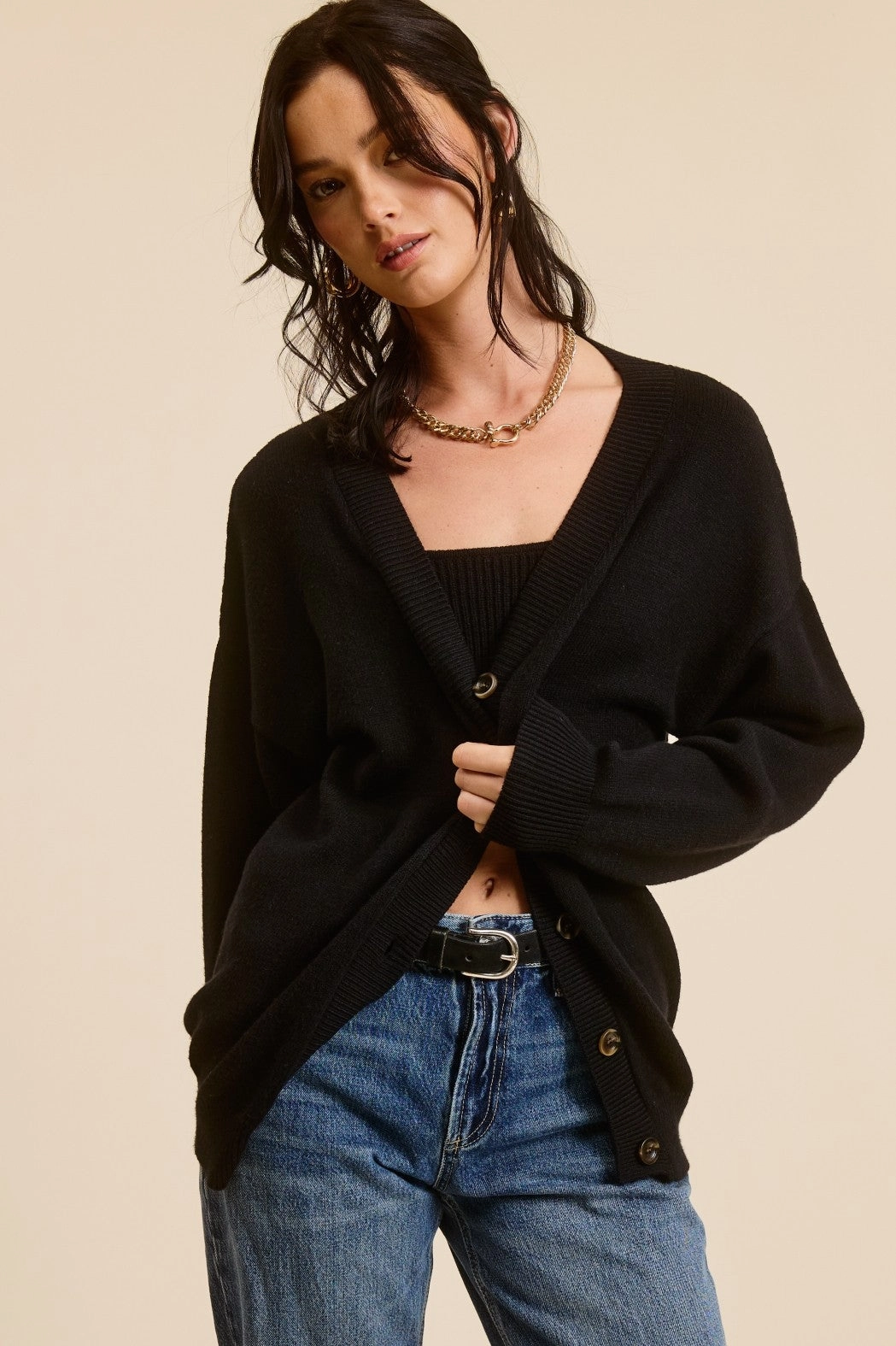 Everyday Essential Sweater Set AdjustableHem Anti Bacterial Layer