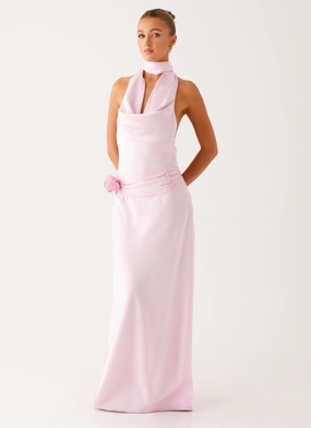 Imani Maxi Dress - Pink Cold Season Coat