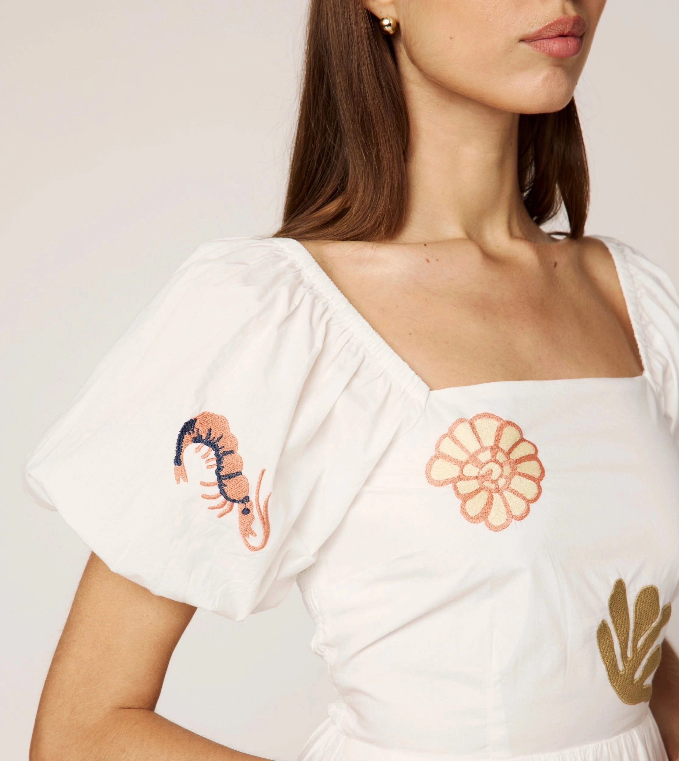 Flora Mini Dress | Ivory Multi Art Spirit