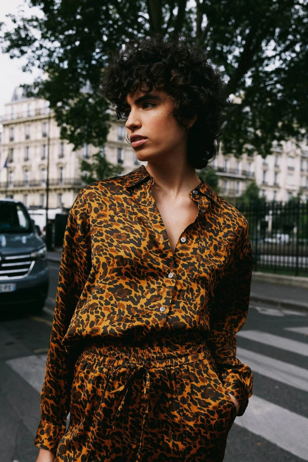 FRNCH Maelle Button Up Shirt LightweightTexture