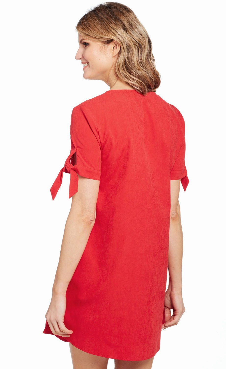 Cowgirl Up Womens Coral Red Polyester Southwest Dress S/S NonSlipClosure