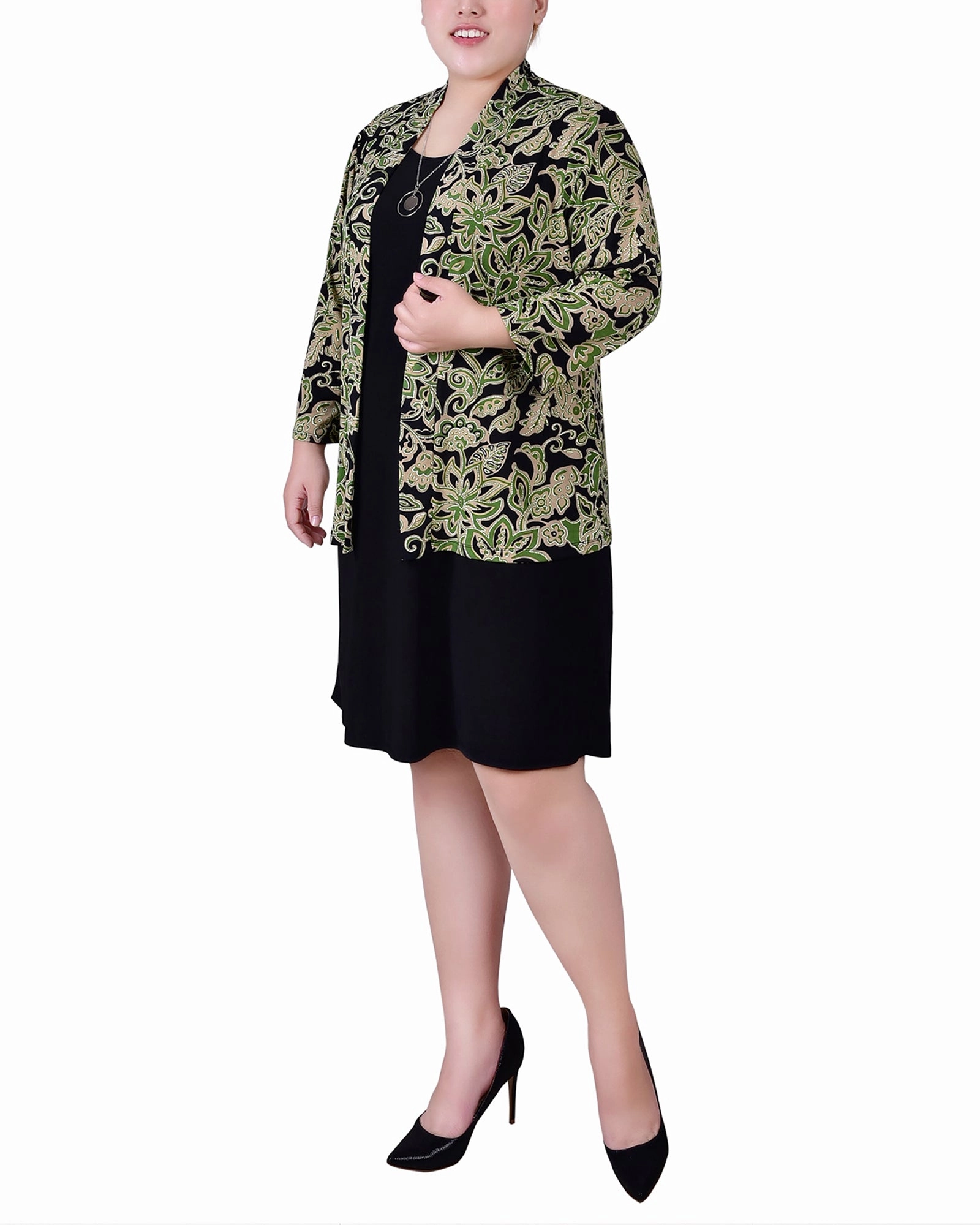 Plus Size Two Piece Dress Set Stream Cut