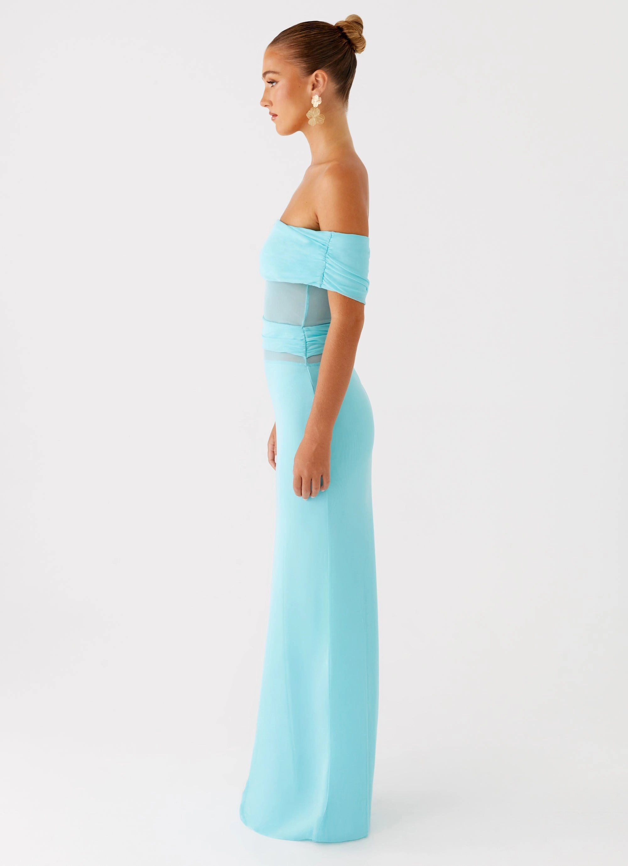 Chilly Weather Coat Lumi Maxi Dress - Turquoise